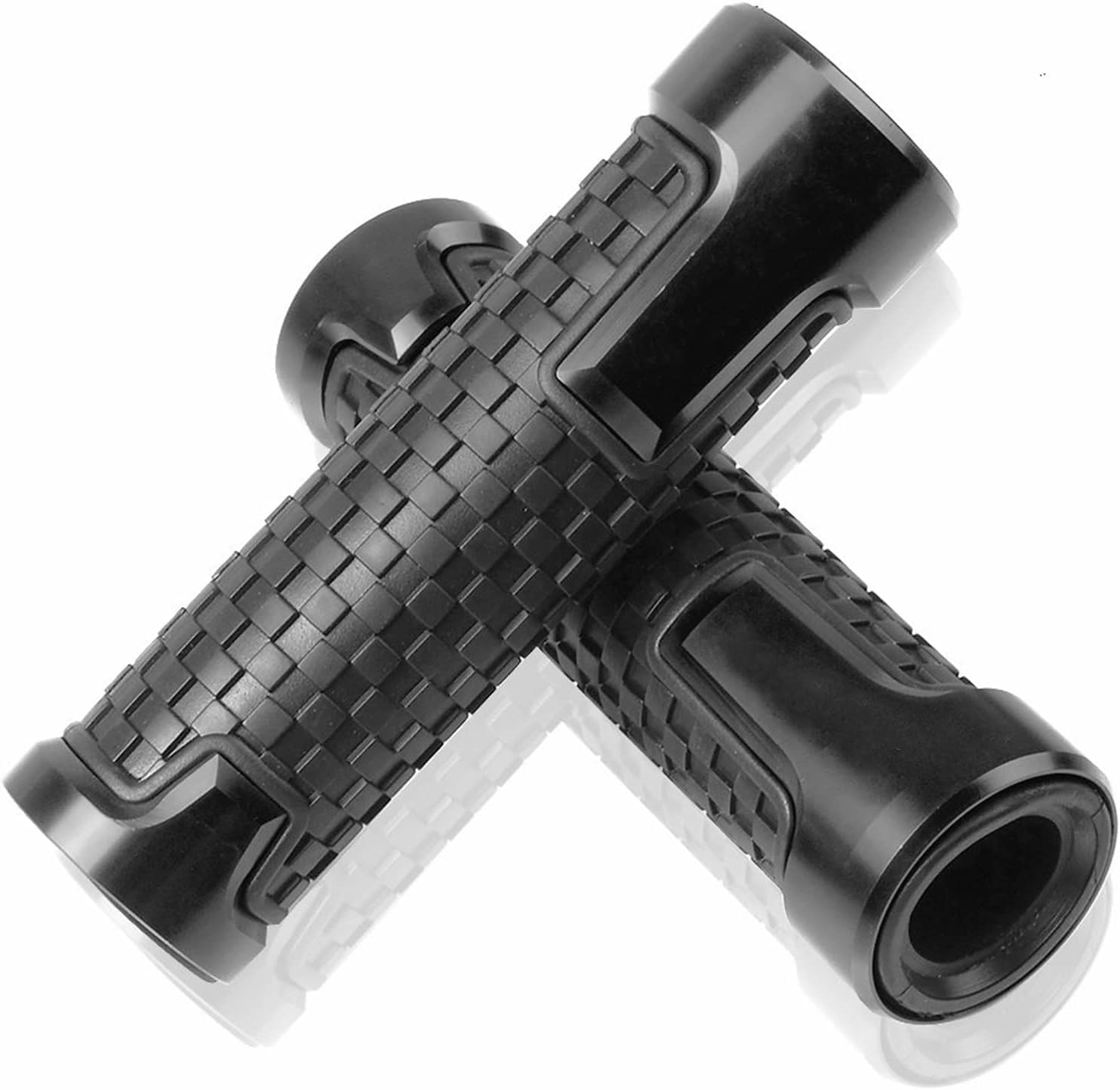 Handlebar Grips for Kawasaki for Ninja ER-6N ER6N ER 6N 2006-2018 Motorcycle Hand Grips CNC Aluminum Handle Bar Non Slip Rubber Hand Grip Handlebar Handle Bar