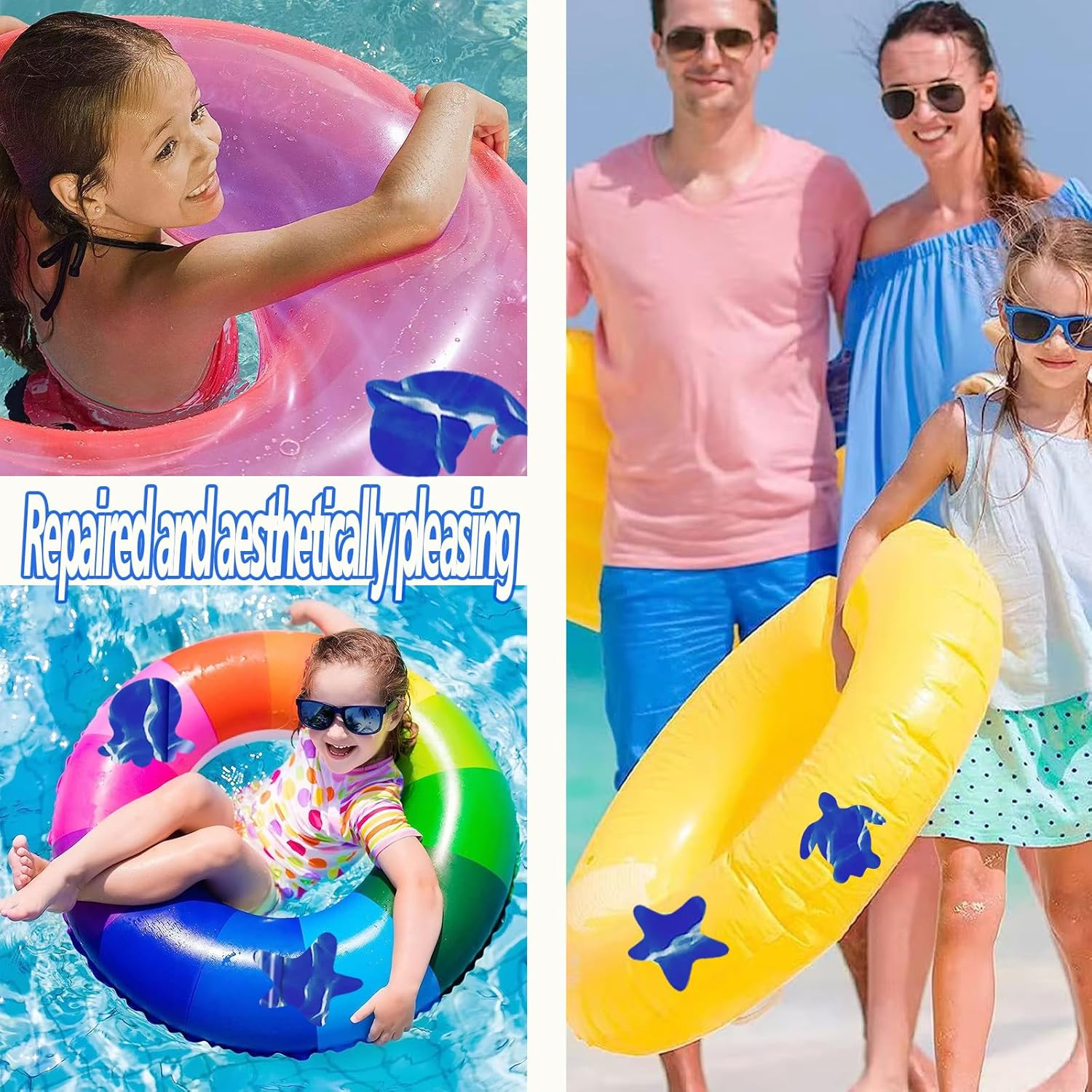 CHEUNGHAO Vinyl Pool Liner Patch Self-Adhesive PVC Repair Patch Rectangle Pool Repair Patch for Swimming Pools Inflatable Boat(Blue,12 X 40 Inch) image number 4