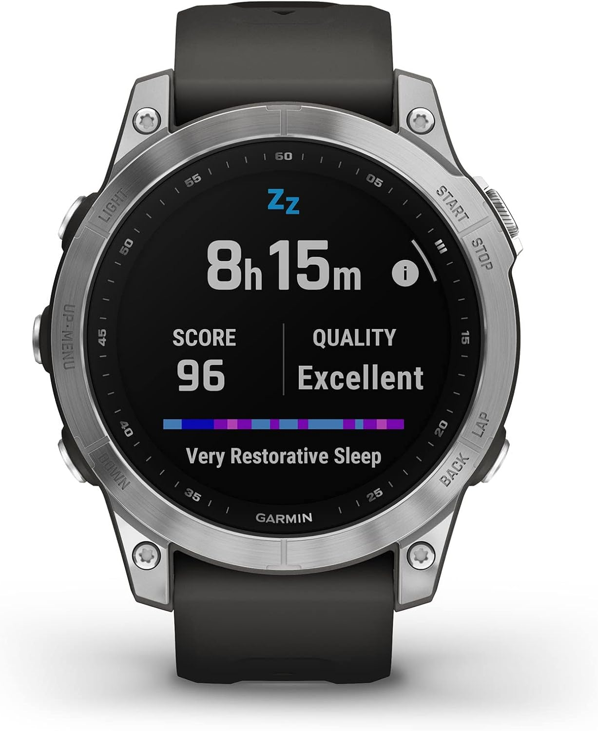 Garmin Fenix 7, Silver with Graphite Band, Multisport GPS Watch image number 1