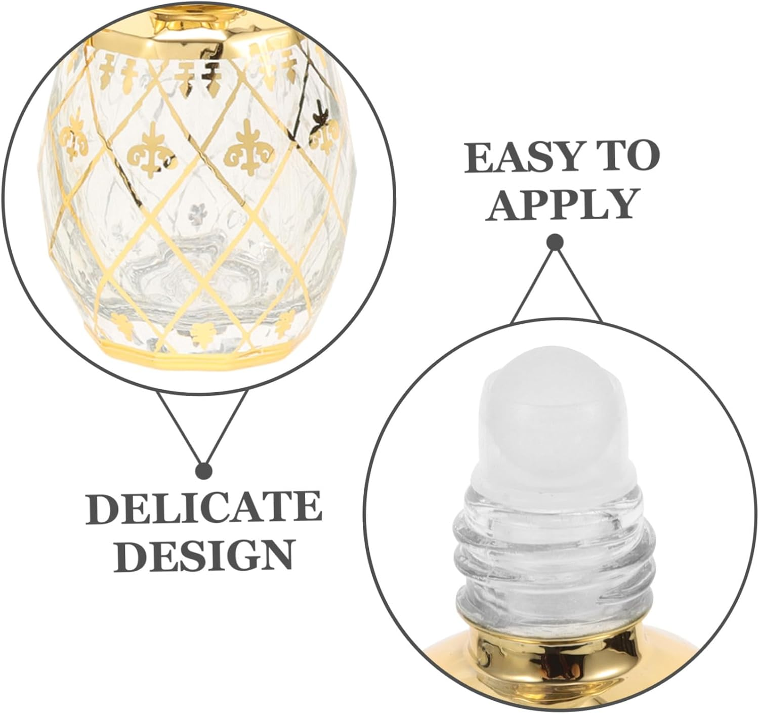 4Pcs Empty Perfume Bottles Glass Essential Oil Bottles Ball for Travel Toiletries and Fragrance Storage image number 2