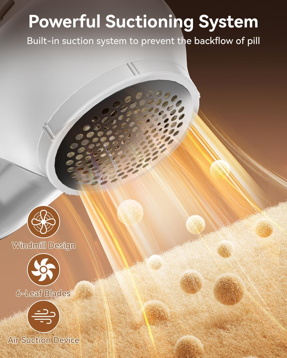 AUSELECT Fabric Shaver - Electric Lint Remover & Shaver for Clothes, USB Rechargeable Sweater Defuzzer, Portable Remove Pilling Trimmer Depiller for Clothing, Furniture, Carpet, Couch, Fuzz & Blanket image number 3