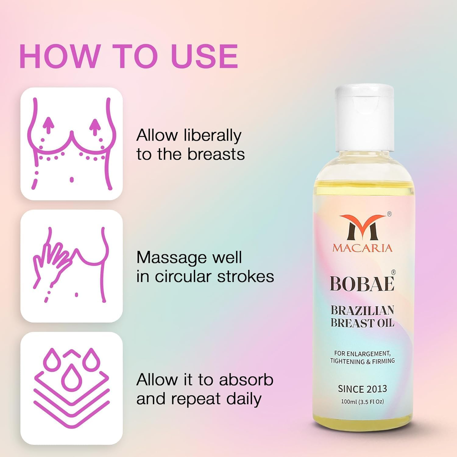 Bobae Brazilian Breast Bust Boobs Enhancement Oil Mtf image number 1