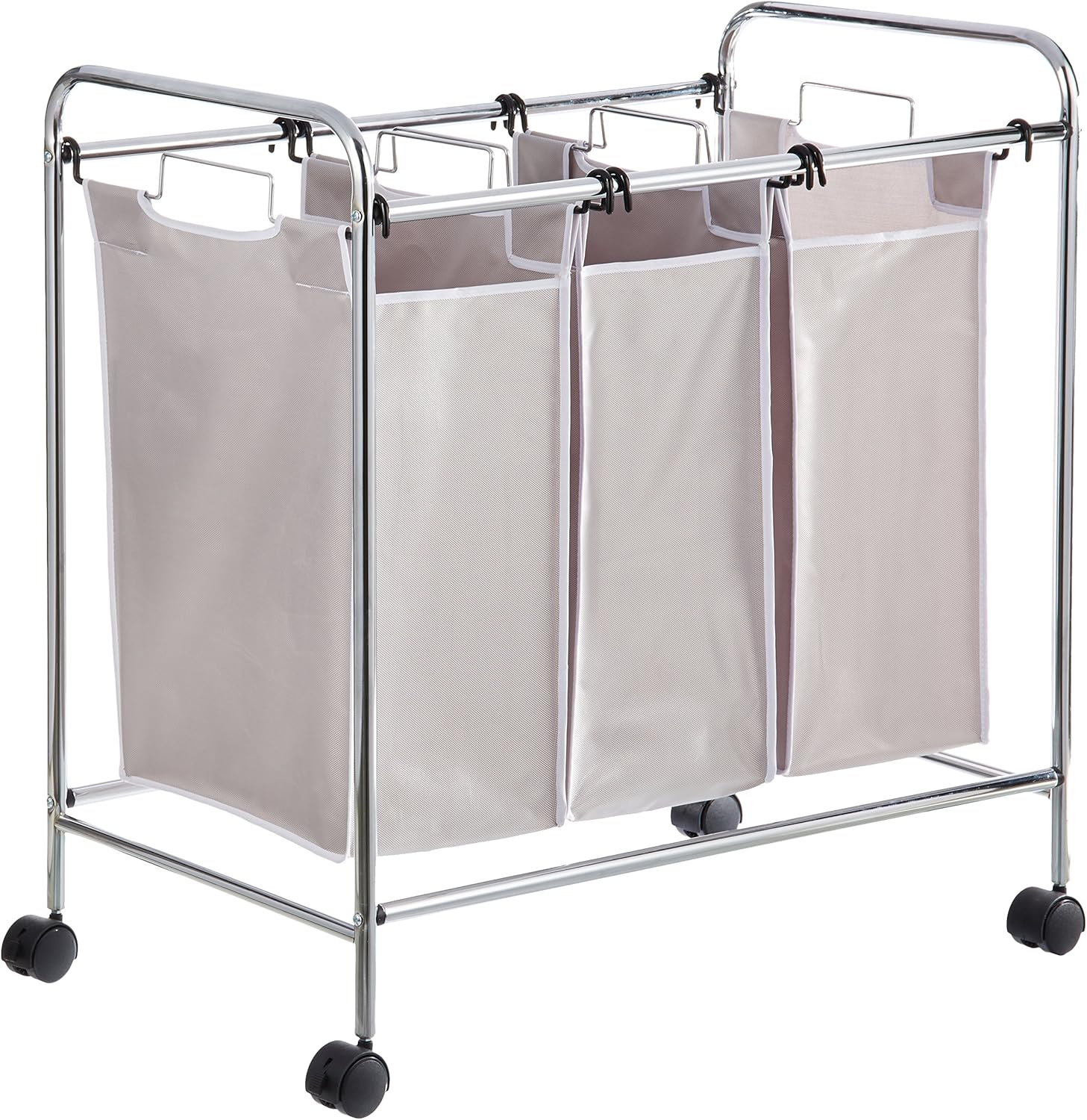 Amazon Basics 3-Bag Laundry Hamper Sorter Basket image number 3