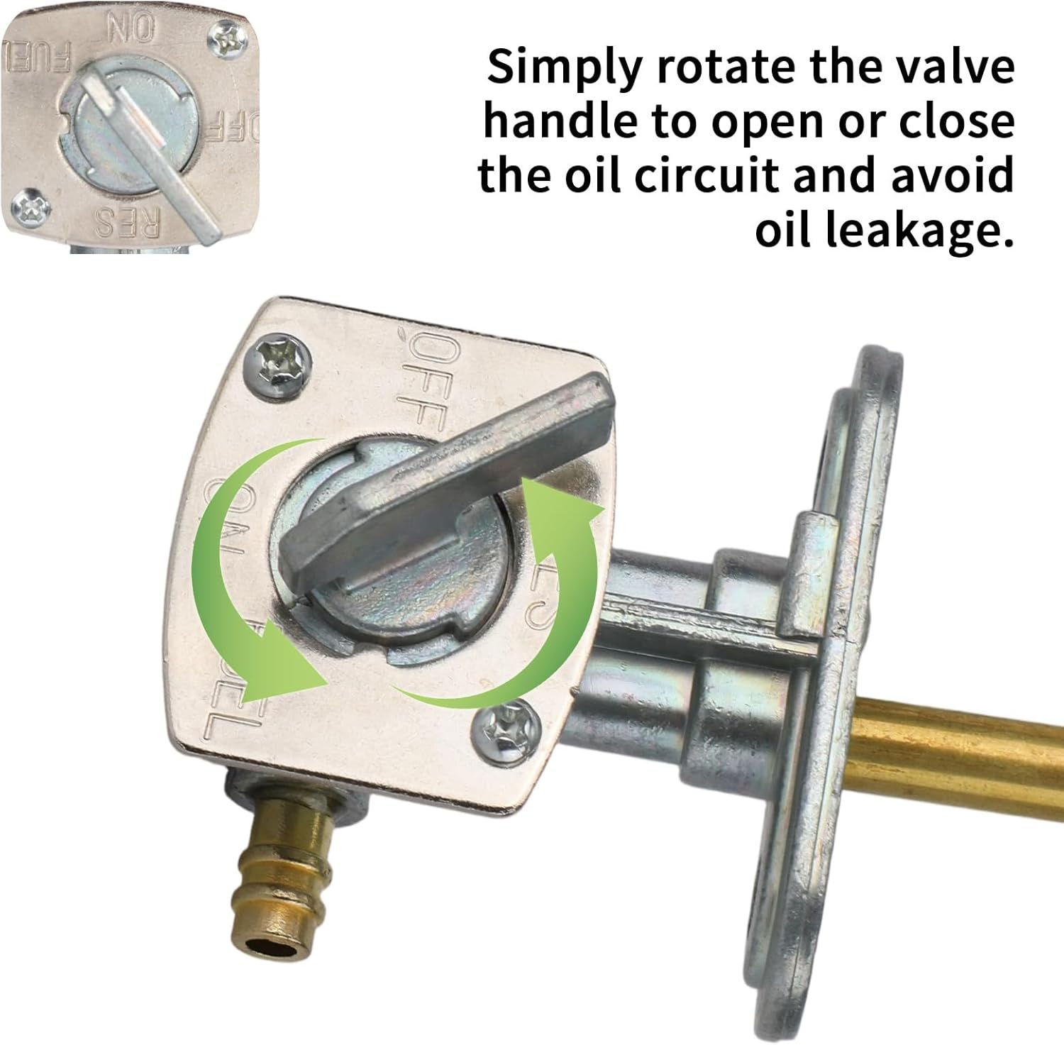 Fuel Petcock Valve Kit with Gasket & Filter Tube, Motorcycle Fuel Shut off Valve Replacement Part Compatible with Yamaha Kawasaki Suzuki ATV Motorcycles image number 1