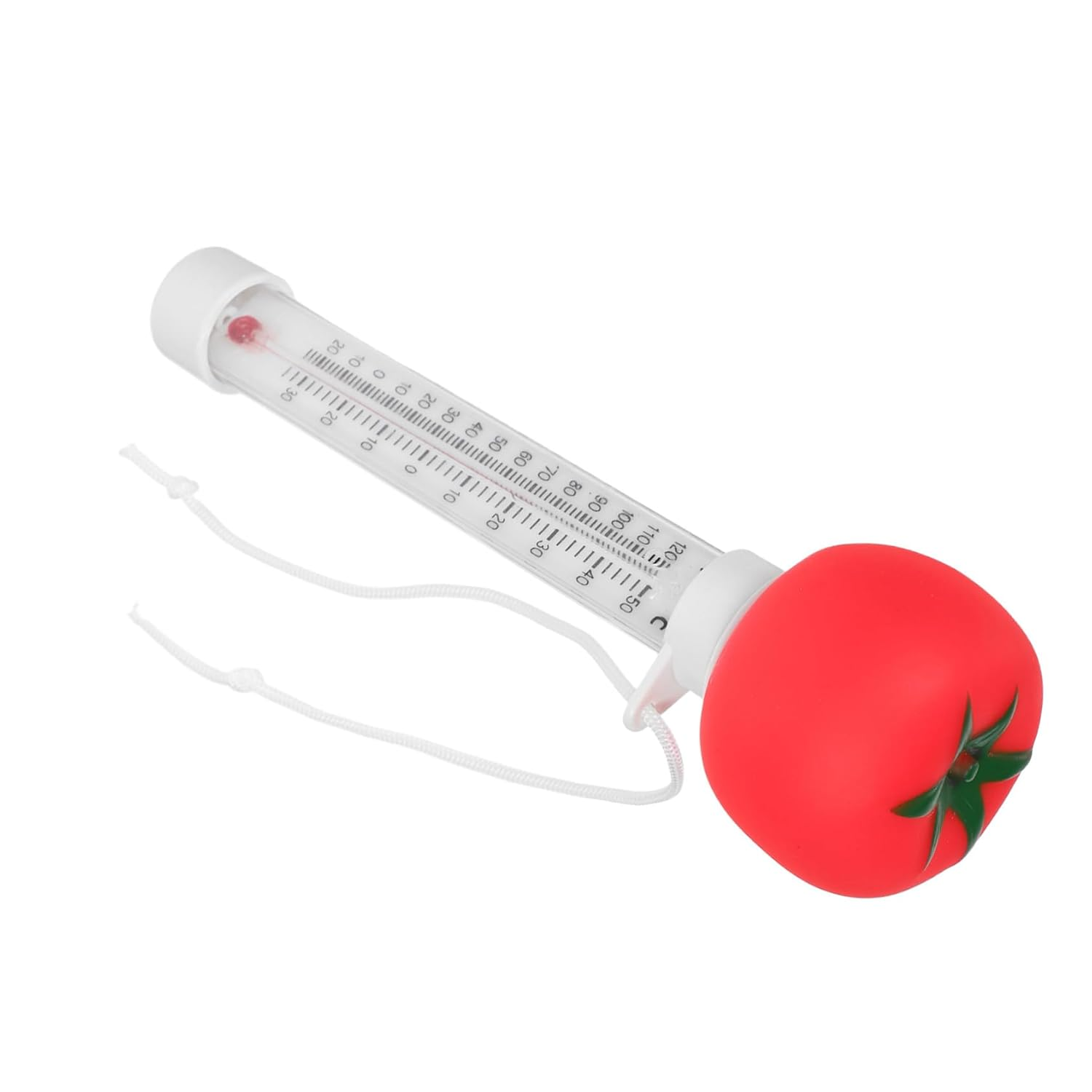 Floating Swimming Pool Thermometer for Cartoon Design Large Clear Display Accurate Spa Temperature Gauge for Baths Pools Hot Tubs Baths Floating Water Temperature Tomato image number 4