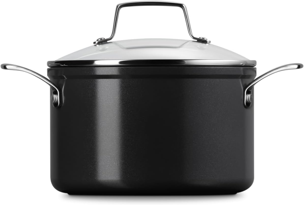 Le Creuset Essential Non-Stick Ceramic Stockpot with Glass Lid, 20Cm, 3.8L image number 4