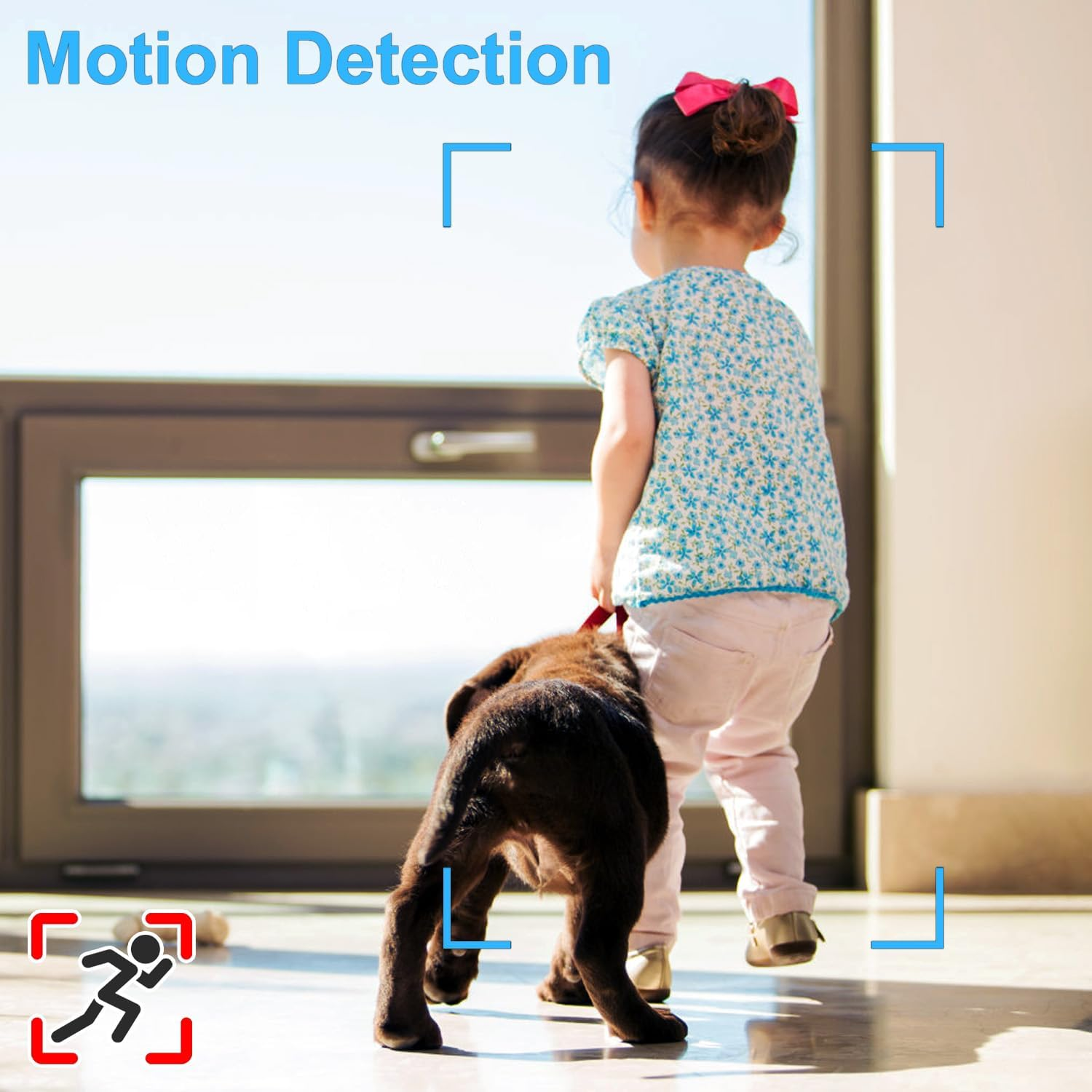 XISRU 64GB Home Security Camera, 1080P Surveillance Camera, Indoor Camera with 10000Mah Battery, Night Vision, Motion Detection image number 1