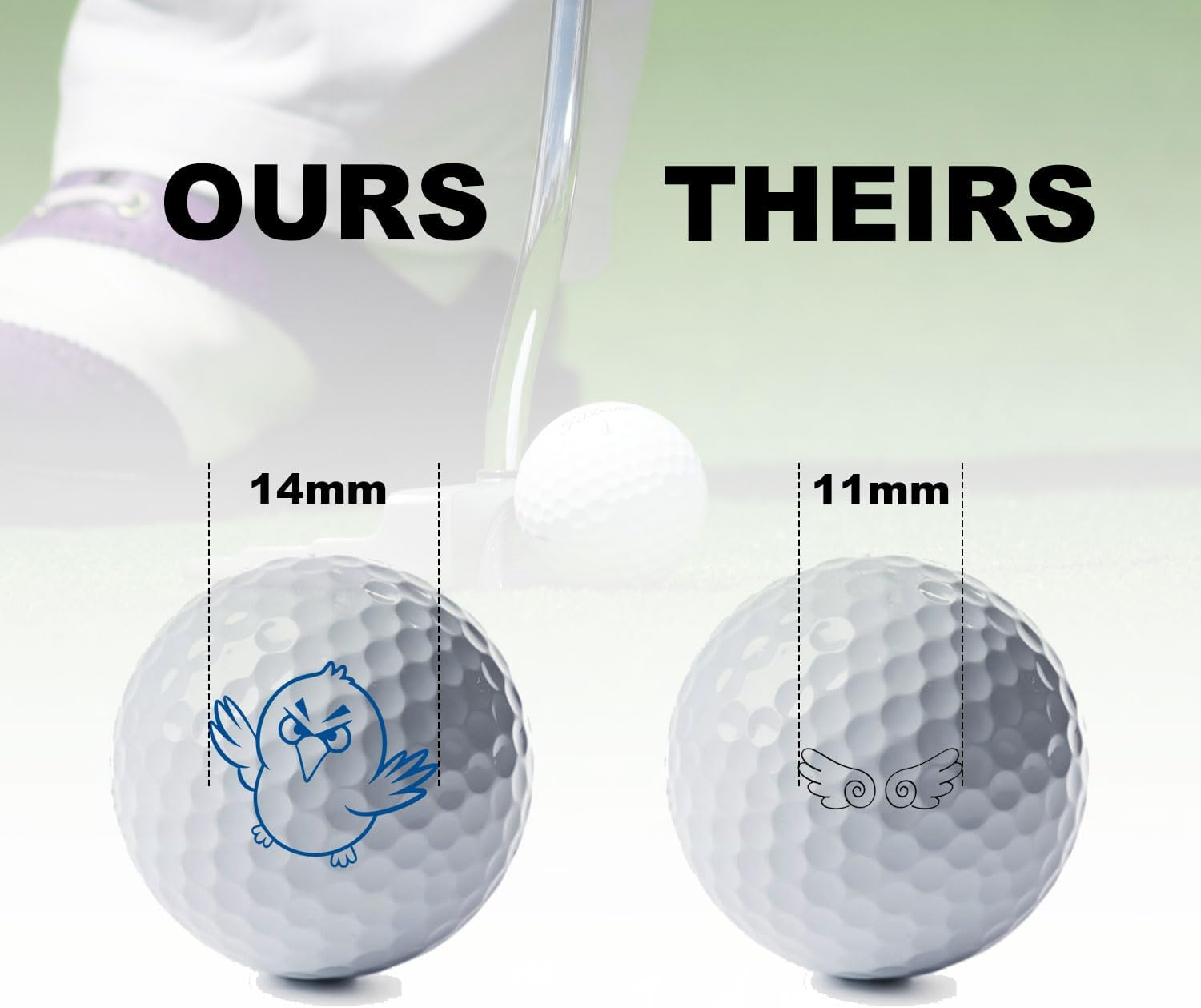 Birdie Time Golf Ball Stamp, Golf Ball Marker Stamp Self-Inking Golf Ball Stamper Cute Ball Stamp Golfer Gifts Golf Accessories for Women Men image number 5