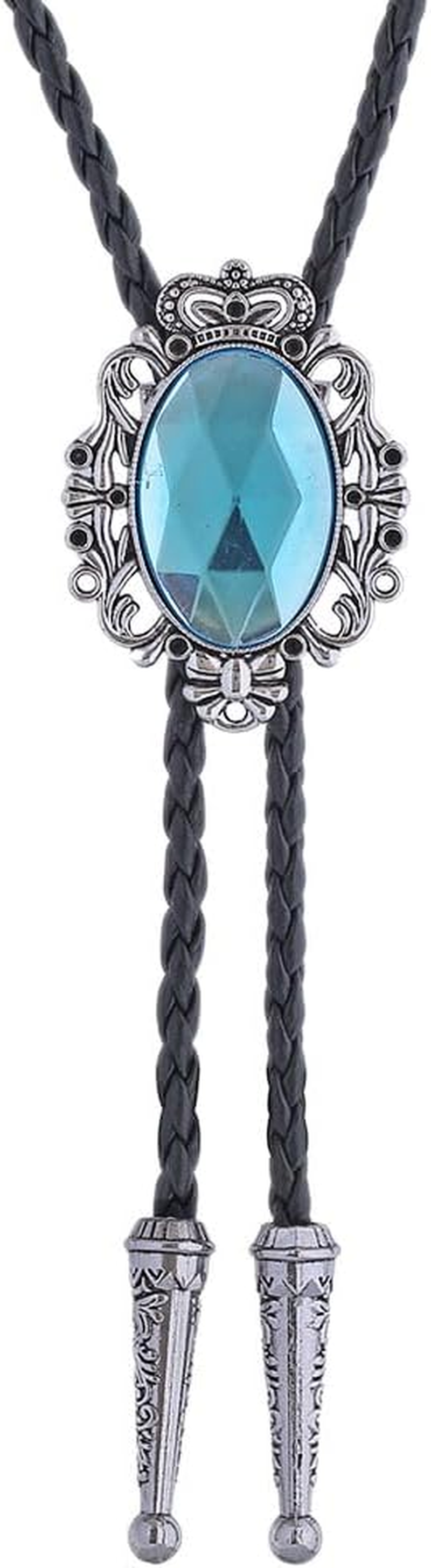 Jeilwiy Bolo Tie for Men Natural Turquoise Bolo Tie for Women Western Ties Cowboy Necktie Native American Bolos