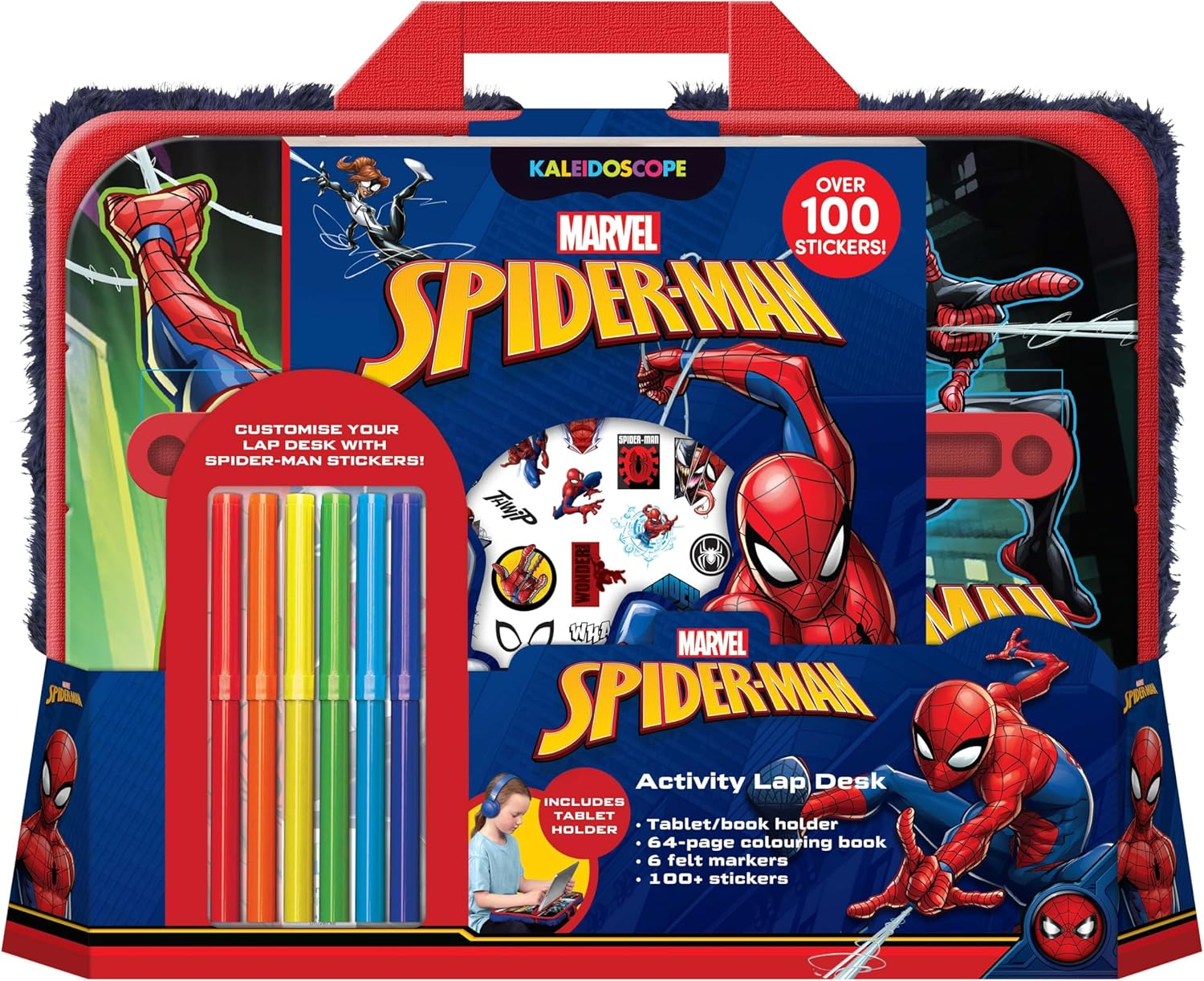 Gabby'S Dollhouse Activity Lap Desk - 64-Page Colouring and Activity Pad with 6 Markers, 100+ Stickers, and Sturdy Lap Desk