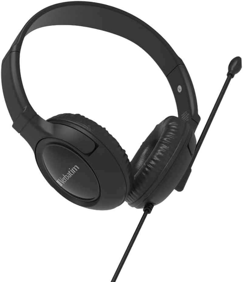 Multimedia Headset with Noise Cancelling Boom Mic - Black image number 1