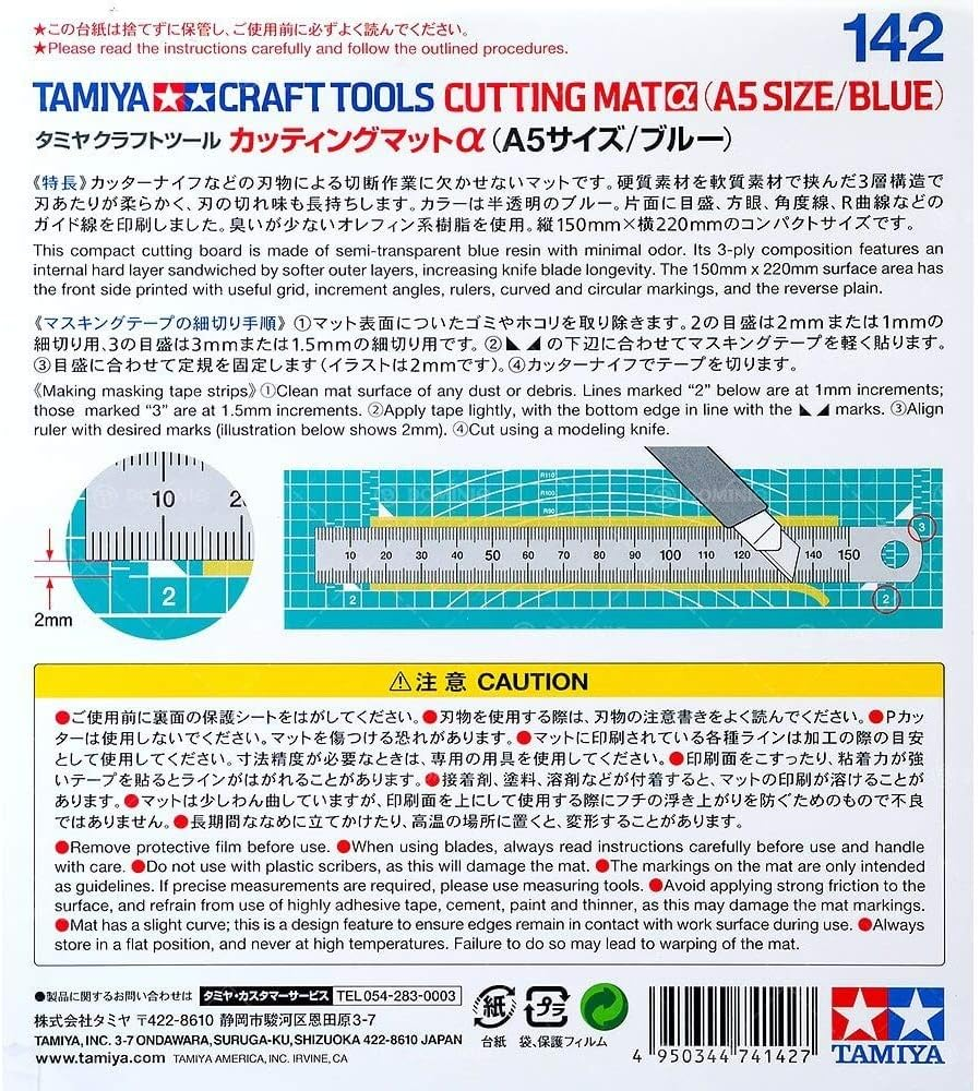 Tamiya Cutting Mat, Blue, A3 Half-Size