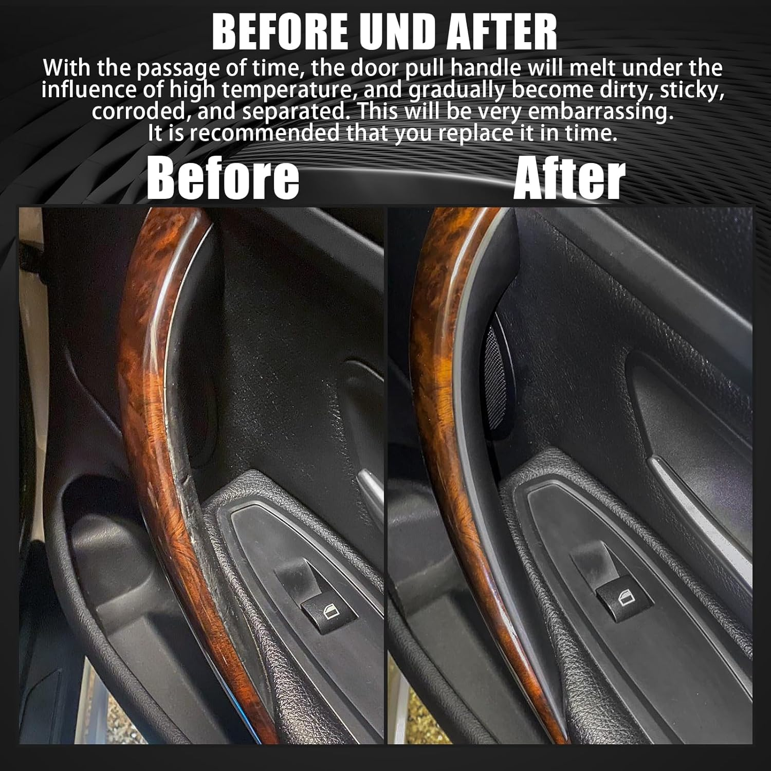 WEILEITE Front Right Passenger Side Interior Inner inside Door Pull Handle Grab Fit BMW 320,328,330,335,M3 F30/F31/F34/F80 3 Series 2012-2018 and 418,420,428,430,435,M4 F32/F33/F36/F82/F83 4 2014-2017 image number 5