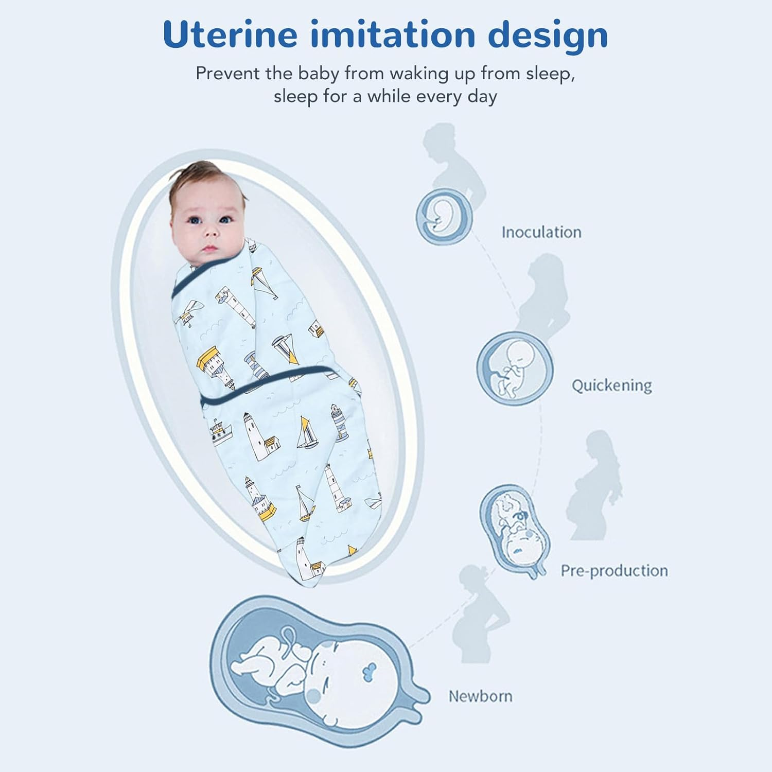 3 Pack Organic Baby Swaddle Sleep Sacks, Newborn Swaddle Sack, Ergonomic Baby Swaddles 0-2 Months, Baby Sleep Sack, Baby Swaddle, Blanket Wrap, Baby Swaddle Wrap, Baby Essentials image number 4