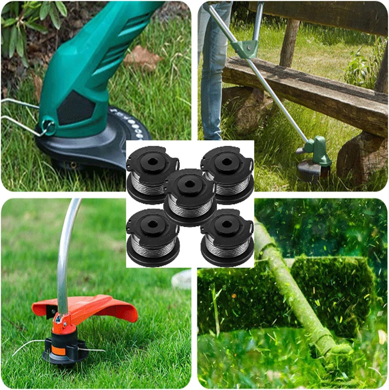 5Pcs Replacement Trimmer Spool Compatible with Hyper Tough,Weed Eater String Spool Line Compatible with Hyper Tough 20V Max Weed Wacker String Trimmer HT-19-401-003-06 & HT-19-401-003-07 image number 3