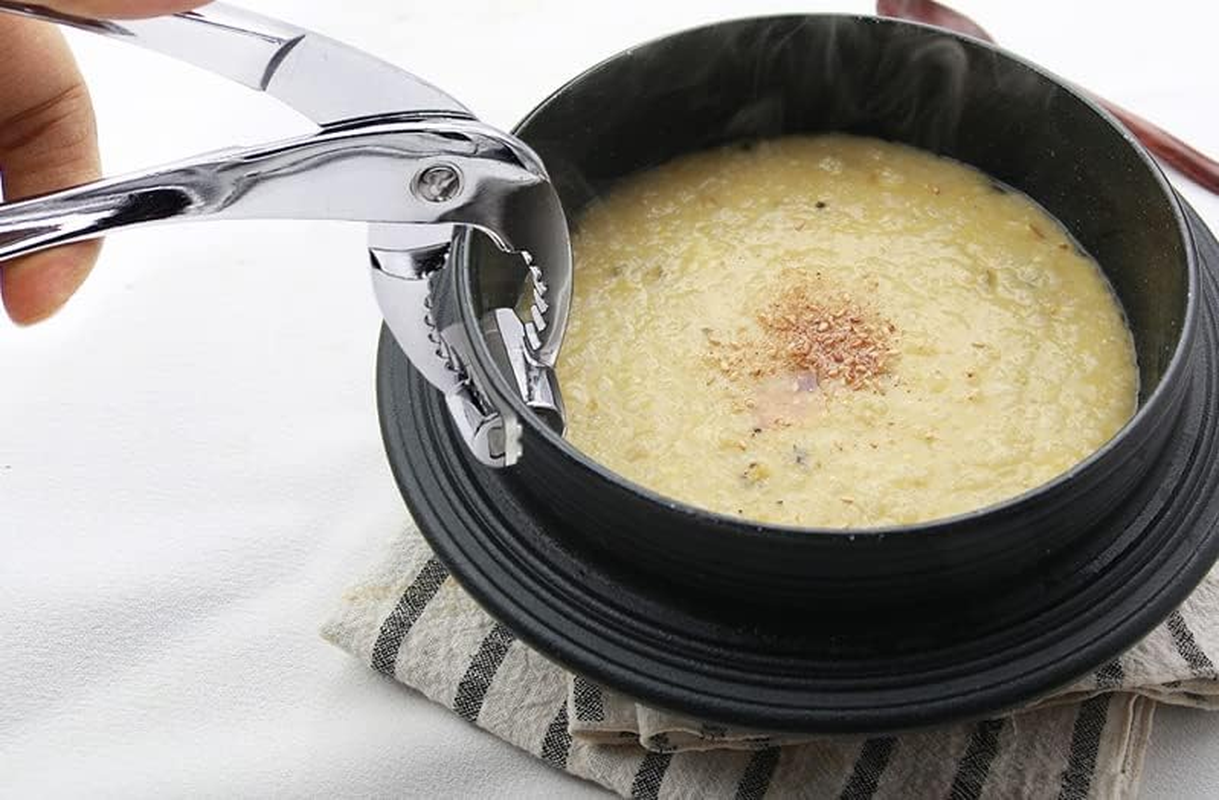 Sejong Cook Aluminum Tongs. Holder for Korean Stone Ceramic Bibimbap Bowl, Dolsot, Ddukbaegi, Sizzling. Hot Pot Holder Size 6.6 Inch, Korean Hot Food. image number 4