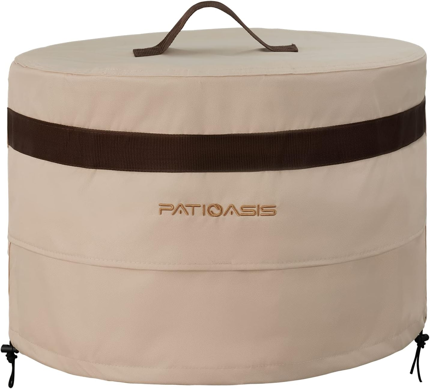 32 Inch Outdoor Fireplace round Cover Waterproof round Fire Pit Table Cover 24'' Height Uv-Resistant round Patio Small Gas Firepit Covers image number 4