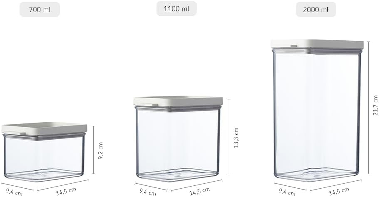 Mepal Storage Jars with Lid, Storage Container, Airtight & Stackable, Kitchen Storage & Organisation, Dishwasher Safe, 2000 Ml, Black - Nordic Green image number 2