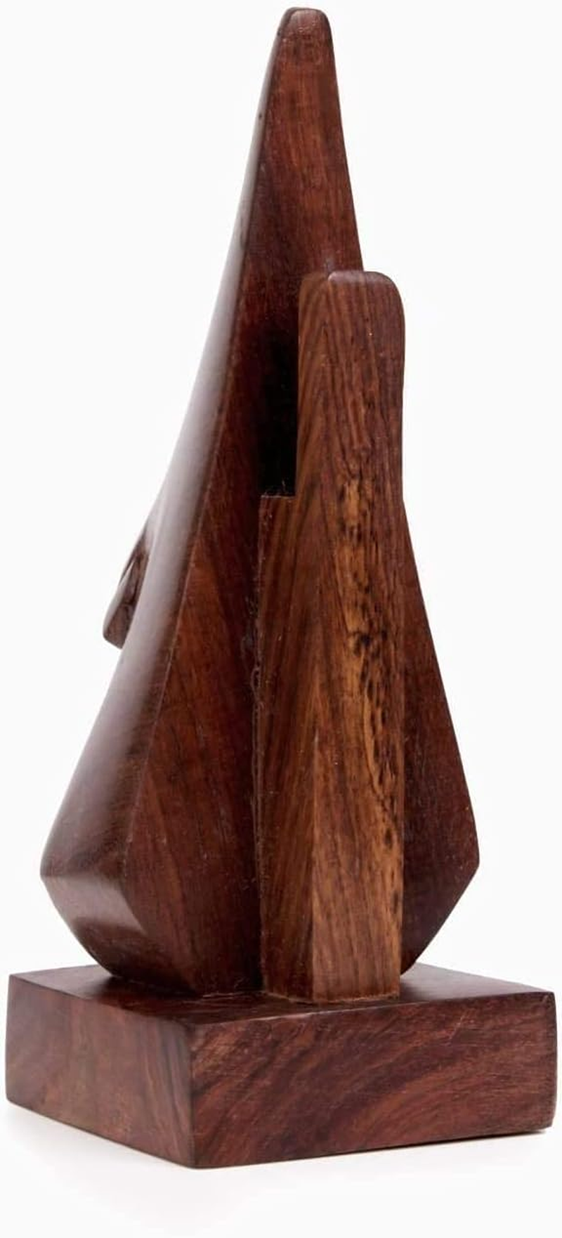 Wooden Eyeglass Spectacle Holder Handmade Nose Shaped Stand for Office Desk Home Decor Gifts image number 1