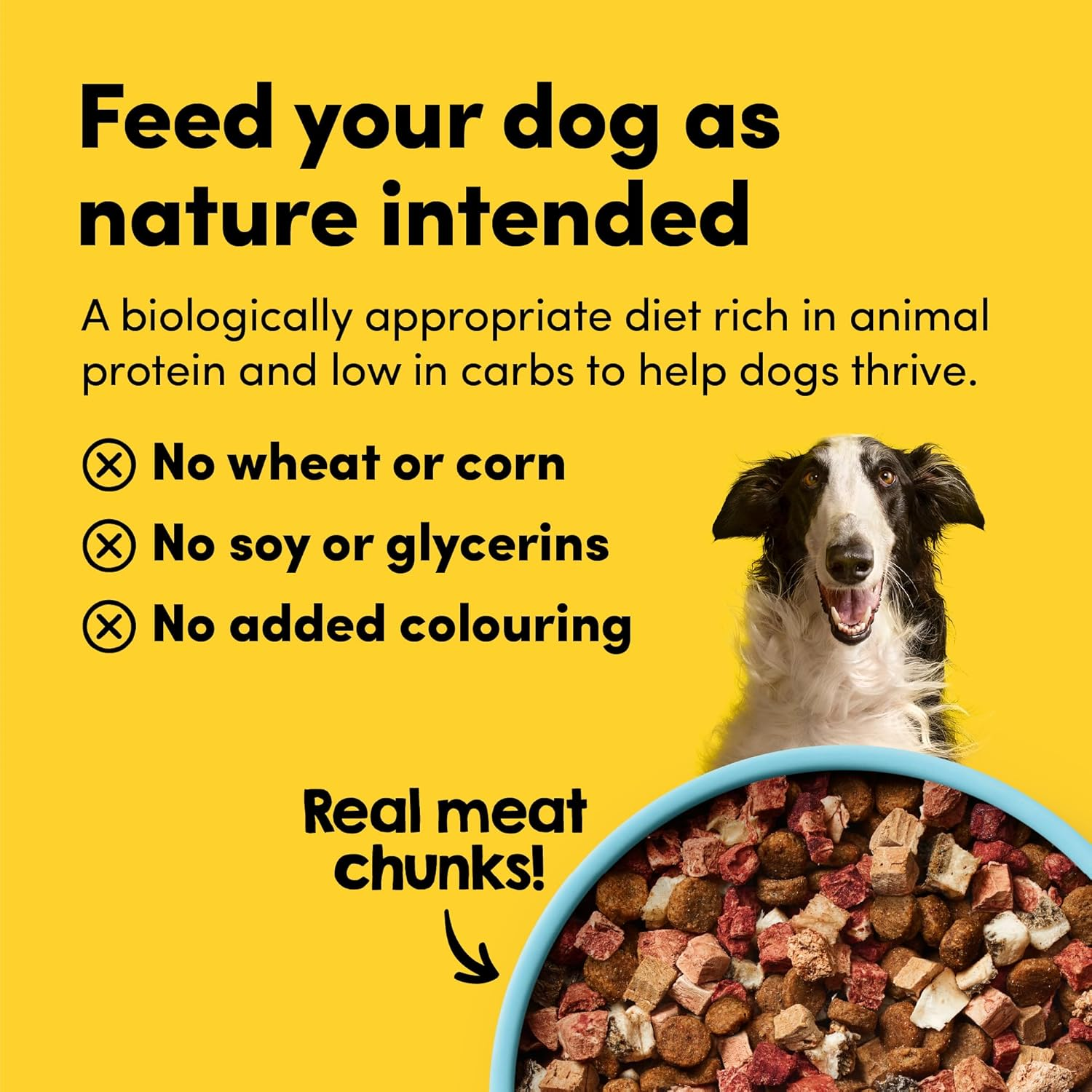 Rawmix50 Premium Freeze-Dried Raw Grass-Fed Beef Recipe Dog Food, Protein Rich, Includes Kibble, Non-Gmo, No Wheat or Corn, 1.8Kg image number 4