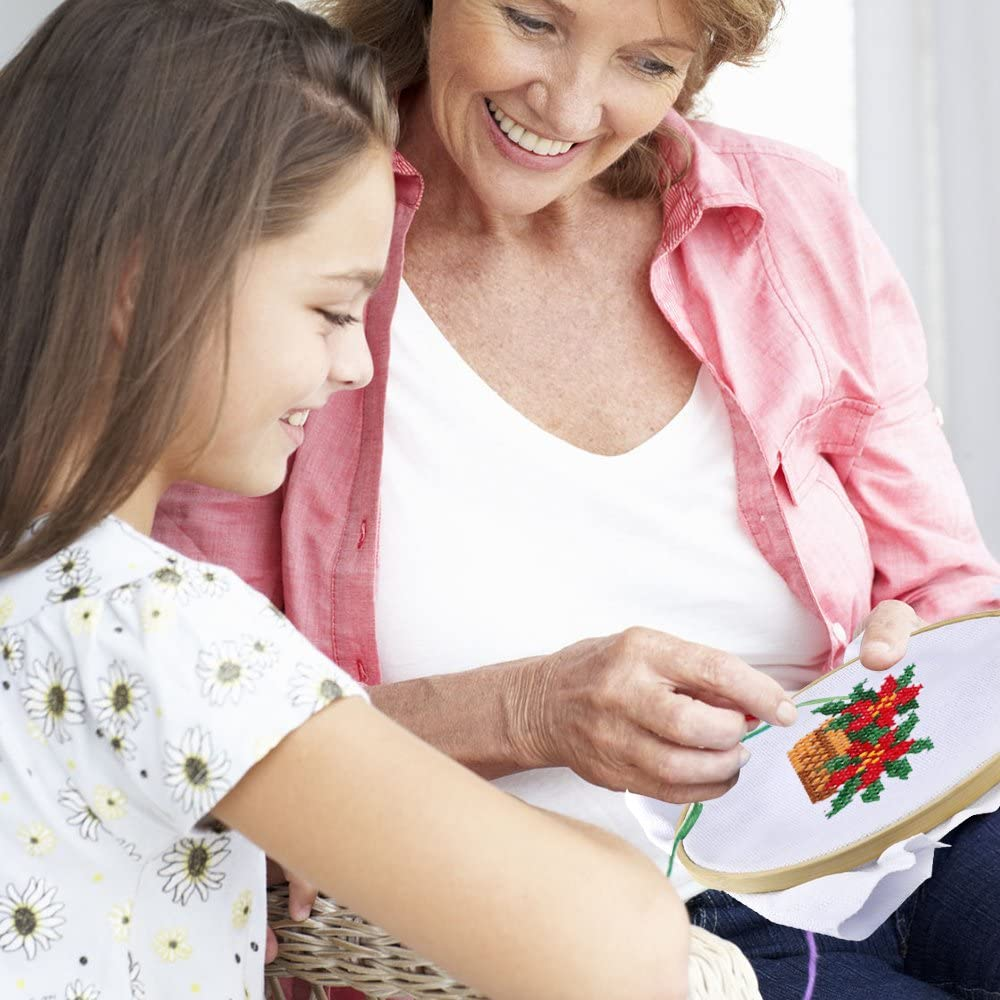 Caydo 100 Skeins Embroidery Floss, Rainbow Color Friendship Bracelets Floss Embroidery Thread with 12 Pieces Bobbins image number 1