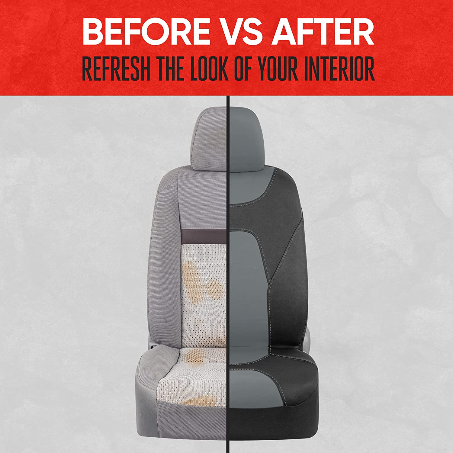 Motor Trend Aquashield Car Seat Covers for Front Seats, Gray &ndash; Two-Tone Waterproof Seat Covers for Cars, Neoprene Front Seat Cover Set, Interior Covers for Auto Truck Van SUV image number 2