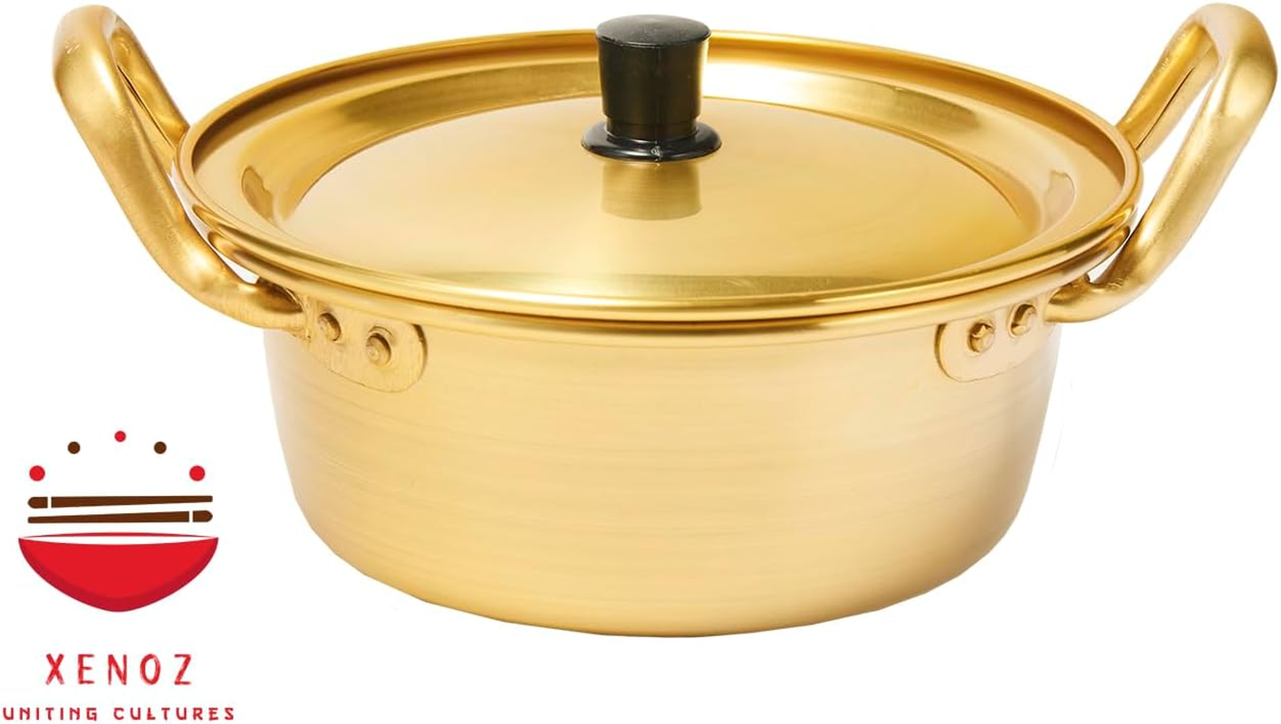 Ramen Pot with Chopsticks, Spoon & Bowl Set | Portable Rapid Ramen Cooker, Easy Cook Pot, Korean Style Egg Cooker, Instant Pot for Quick Noodles, Cooking Pot for Dorm & Travel | Made in Korea | 1Qt