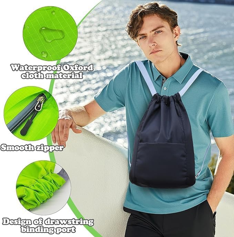 1Pc Drawstring Backpack Waterproof Drawstring Bags Gym Bags,Drawstring Gym Backpack String Bag,Drawstring Backpack Water Resistant String Bag Sports Gym Bag,Drawstring Backpack Sports Gym Bag,Black - Black image number 5