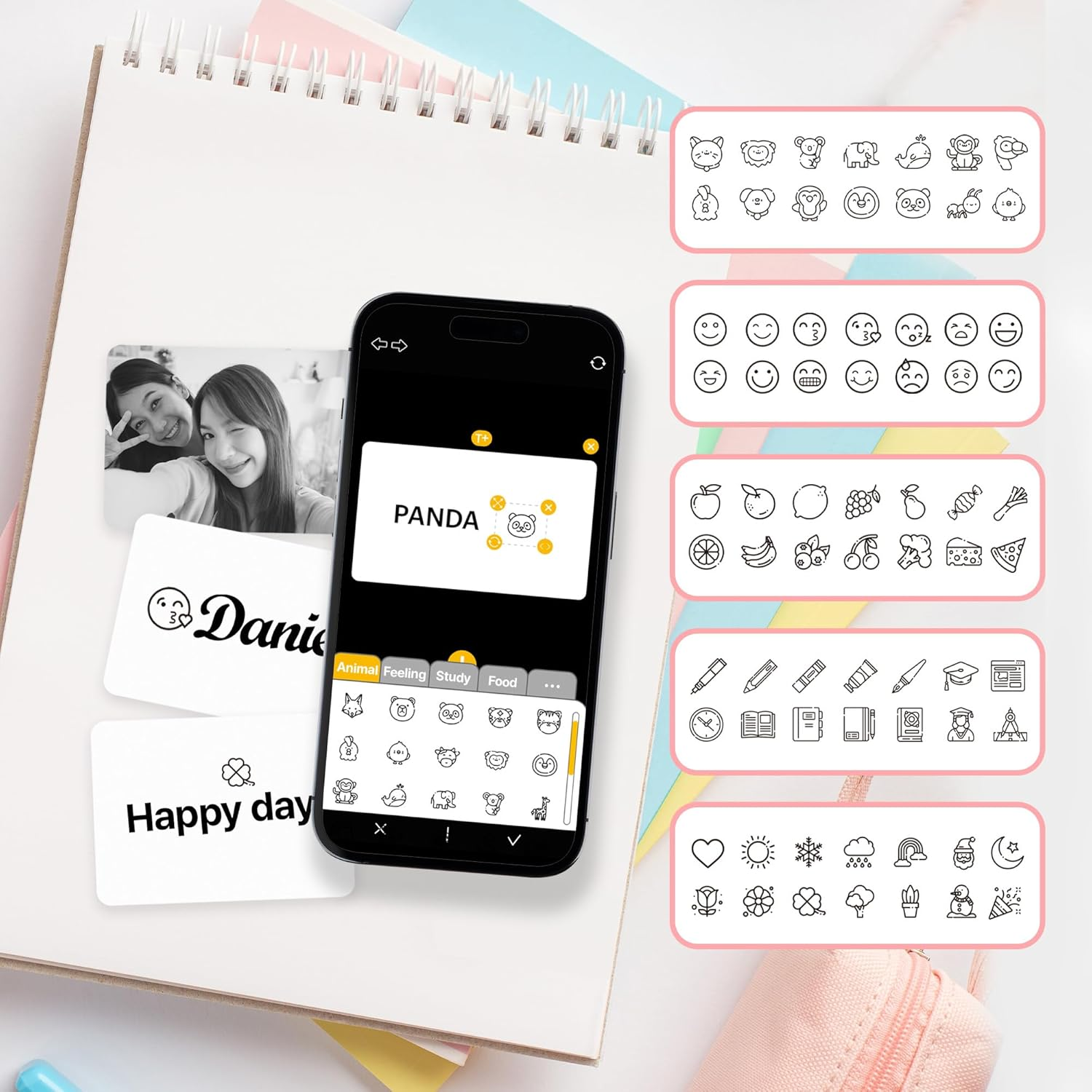 Kodak Memo Shot ERA Kids Instant Camera and Photo Label Printer, White (Camera with 1 Roll One Touch Label Cartridge + 9 Rolls Cartridge Set) image number 5