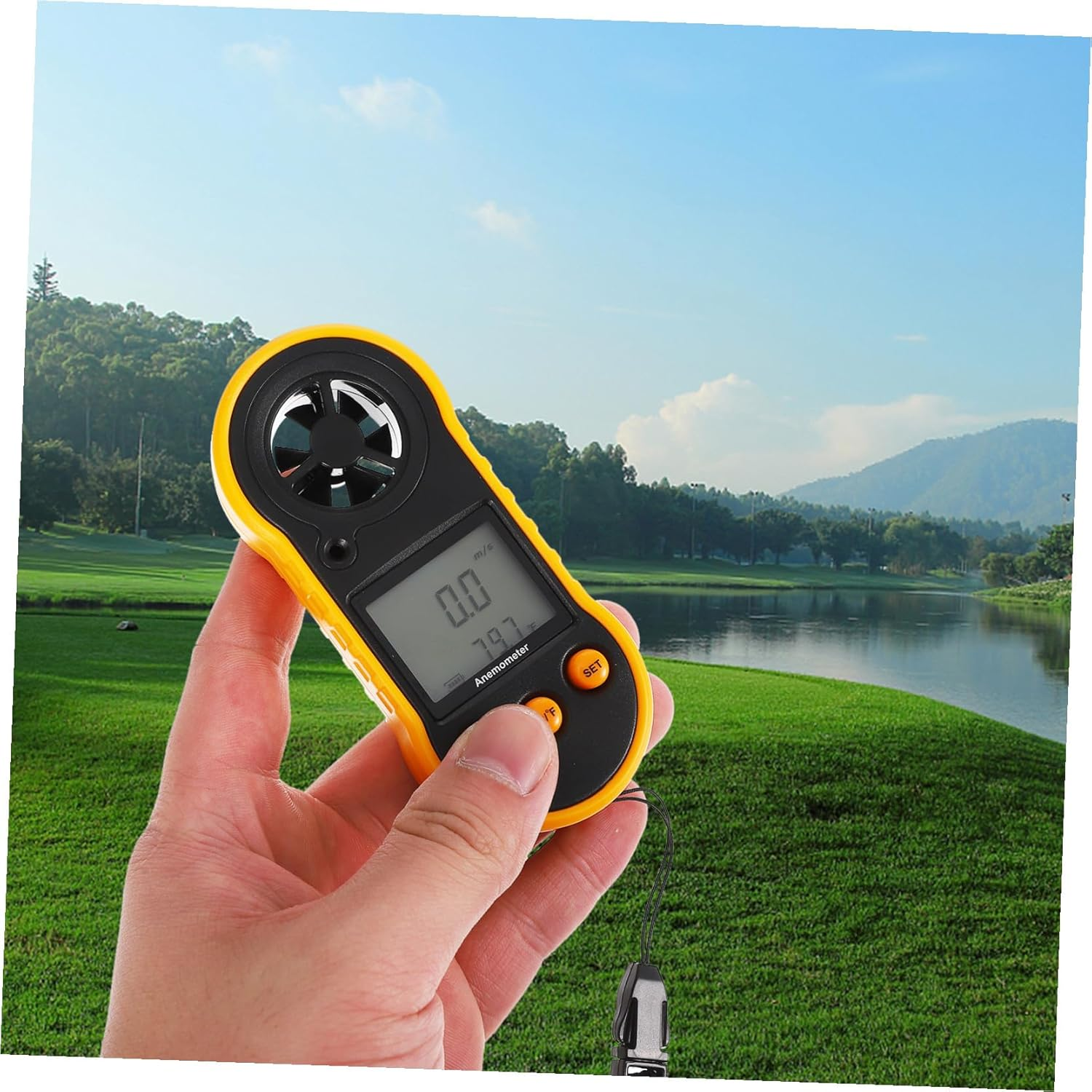 VICASKY Digital Handheld Anemometer with Screen Display High Precision Air Velocity and Temperature Measurement Wind Speed for HVAC Portable One-Handed Airflow Gauge image number 4