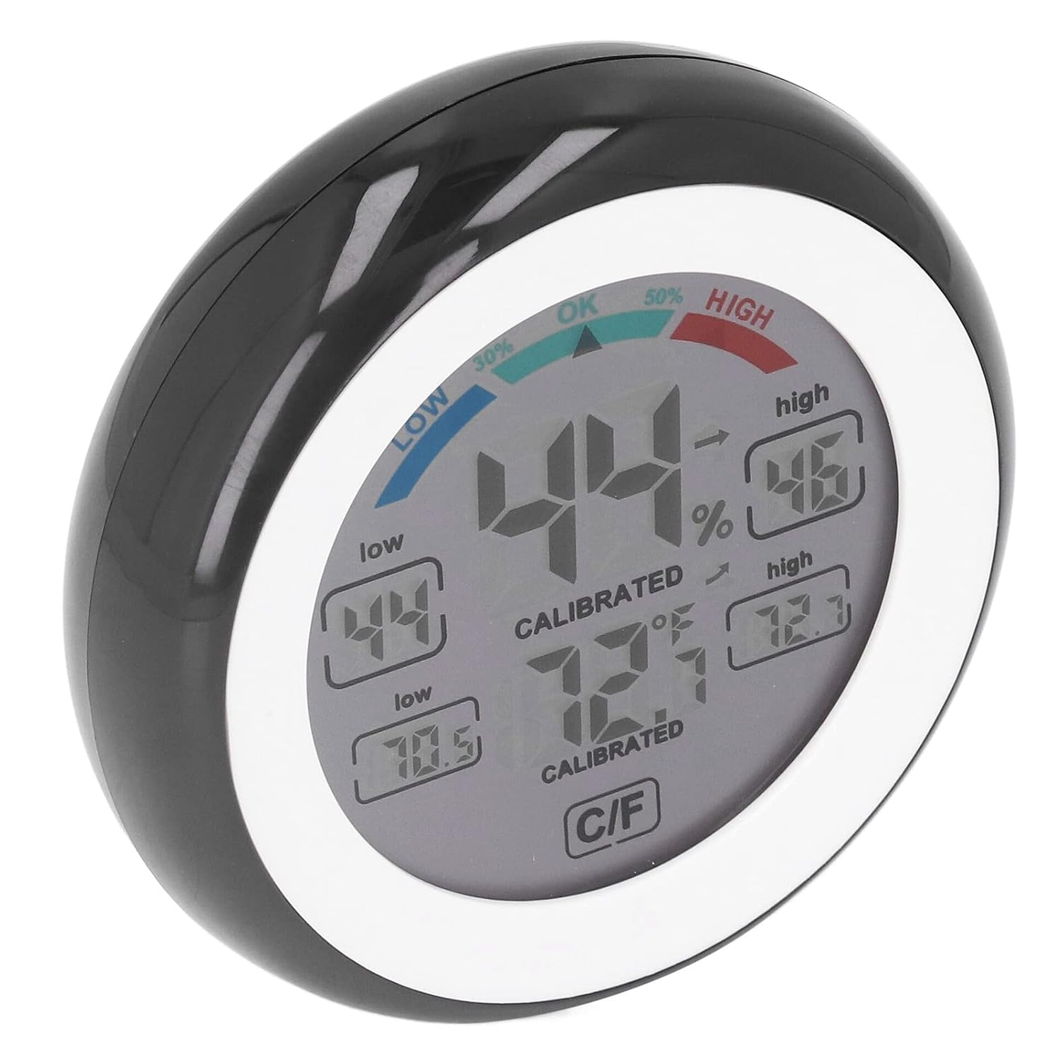 CHICIRIS Digital Hygrometer Thermometer, Indoor Wireless Temperature Humidity Monitor with Touch Screen, Comfort Indicator, 24H Max Min Record and LCD Display