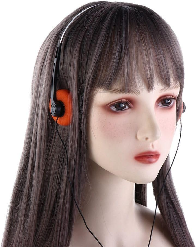 Orange Retro on Ear Headphones, Wired Stereo Headphones, Walkman Headphone, Lightweight Portable Headphone with Adjustable Headband,Over-Ear Headphones,Open-Ear Headphones,Headphones and Earbuds