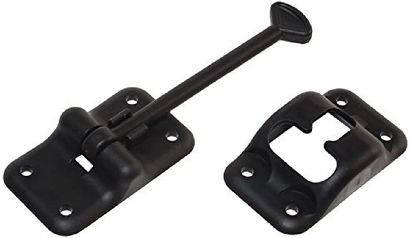 RV Designer E236, Plastic Door Holder, T Style, 6 Inch, Black Entry Door Hardware