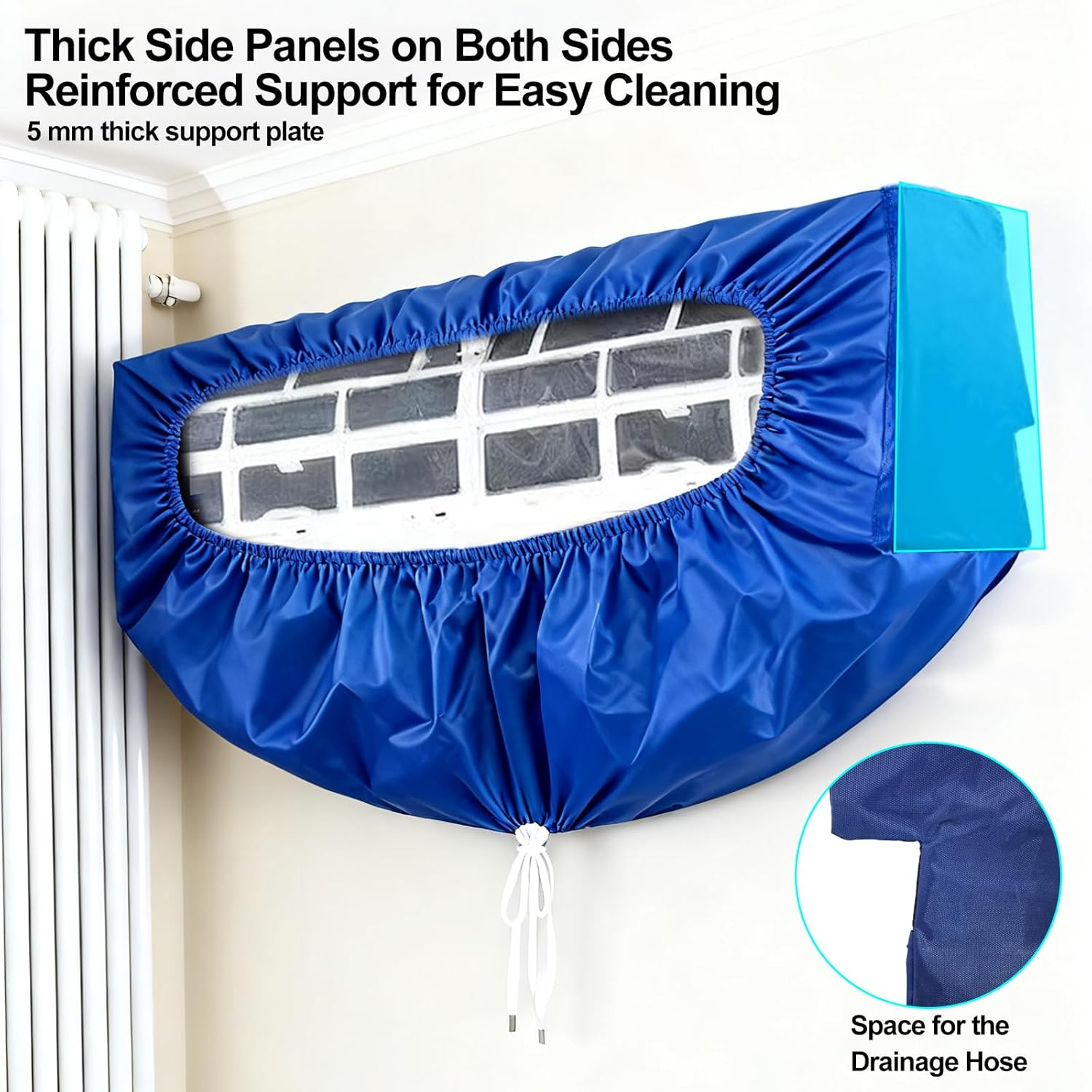 Leak-Proof Split System Air Conditioner Cleaning Kit,360&deg; Waterproof,Adjustable Bag for 33&ndash;51 Inch Units,Diy Aircon Cleaning Kit Includes Splash Guard,Drain Hose(250 Cm),Gloves and Cleaning Brush image number 5