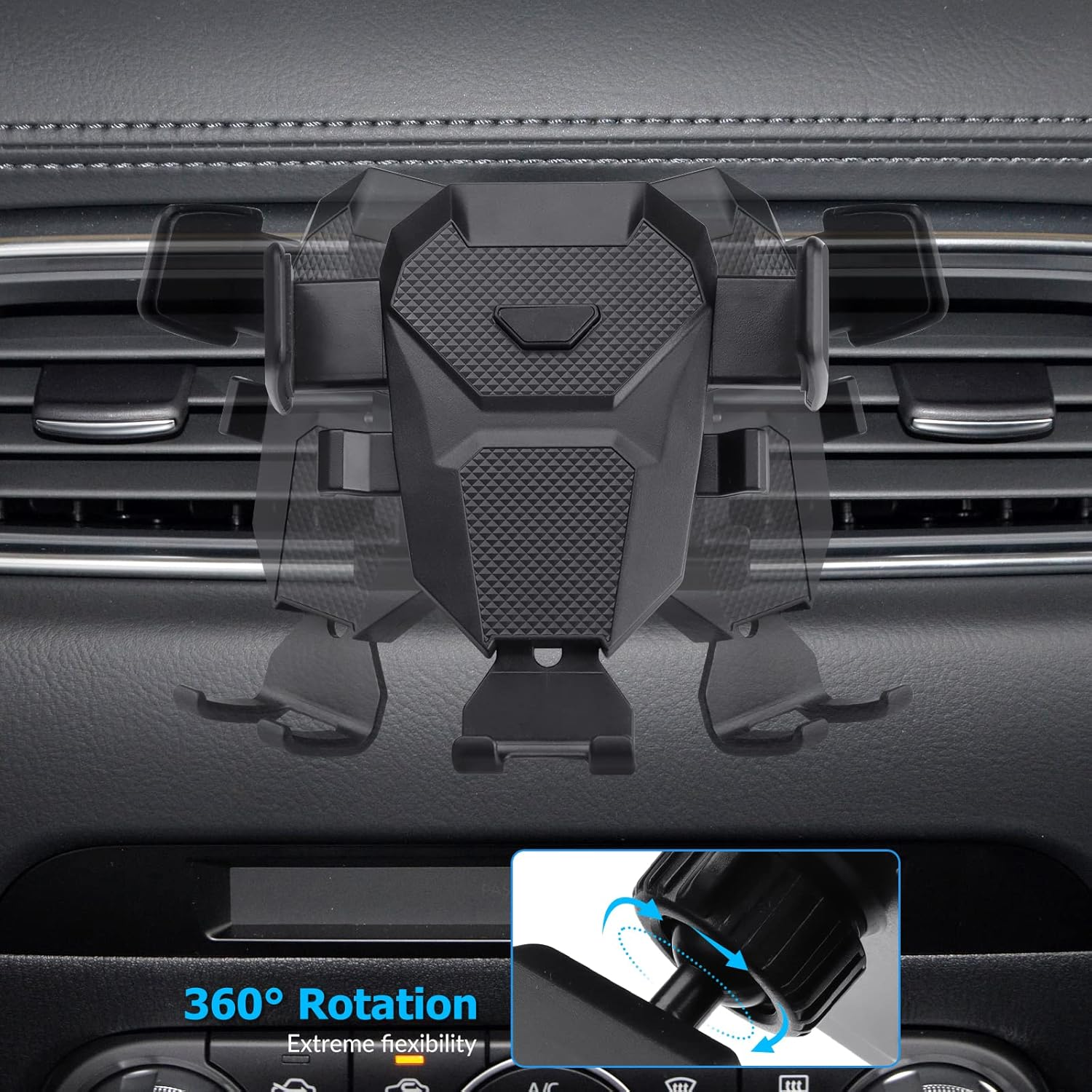 DLOVEG Car Phone Holder Mount for Mazda CX-5 2023-2022, 2023 Accessories, Compatible with 4.5-7.5 Inch Smartphones, Black image number 2