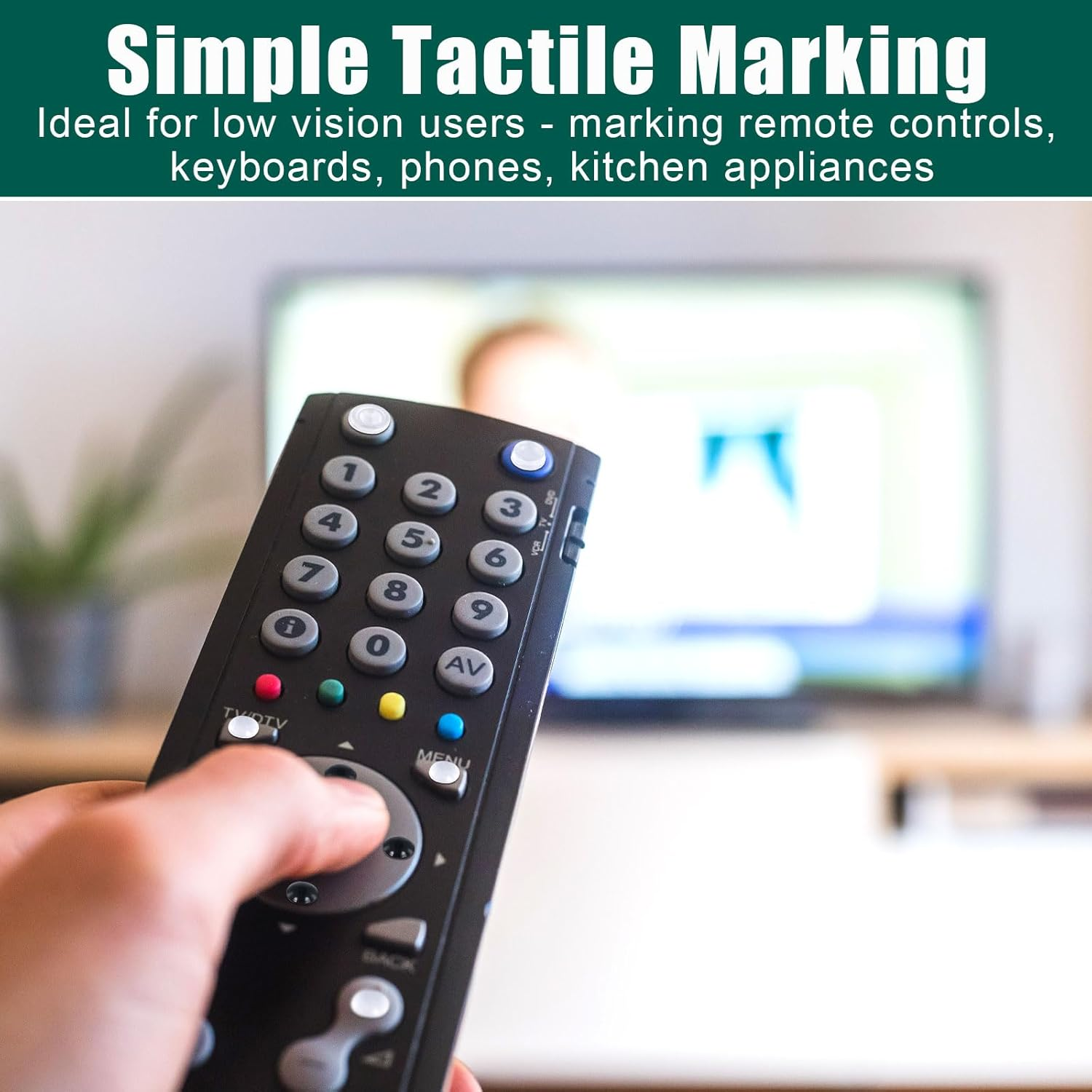 304Pcs Bump Dots for Visually Impaired, Rubber Adhesive Bumper Dots Tactile Stickers Tactile Dots Low Vision Gifts Reading Auxiliary for the Blind Low Vision Elderly(Clear, Black)