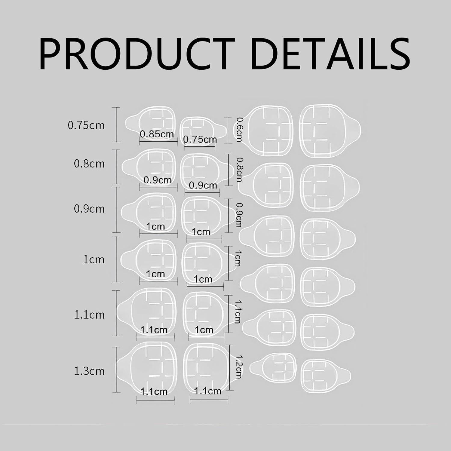 Yxvyxymyxxg​ Press on Nail Adhesive Tabs - 40-Piece Waterproof & Breathable Double Sided Stickers for False Nails, No Glue Residue, Gentle on Natural Nails image number 3