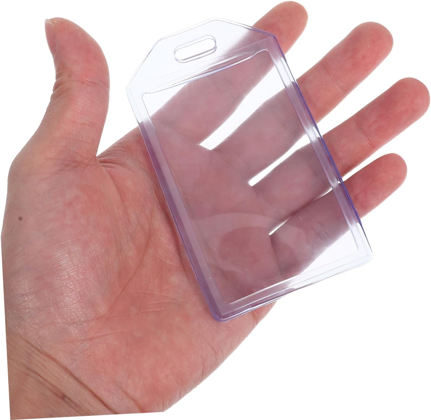 GETAJGHSD 10 Pcs Clear PVC Id Card Sleeves Luggage Tag Holders for Travel Suitcases Badge Holders Transparent Bag Identification Tags for Outdoor Use image number 3