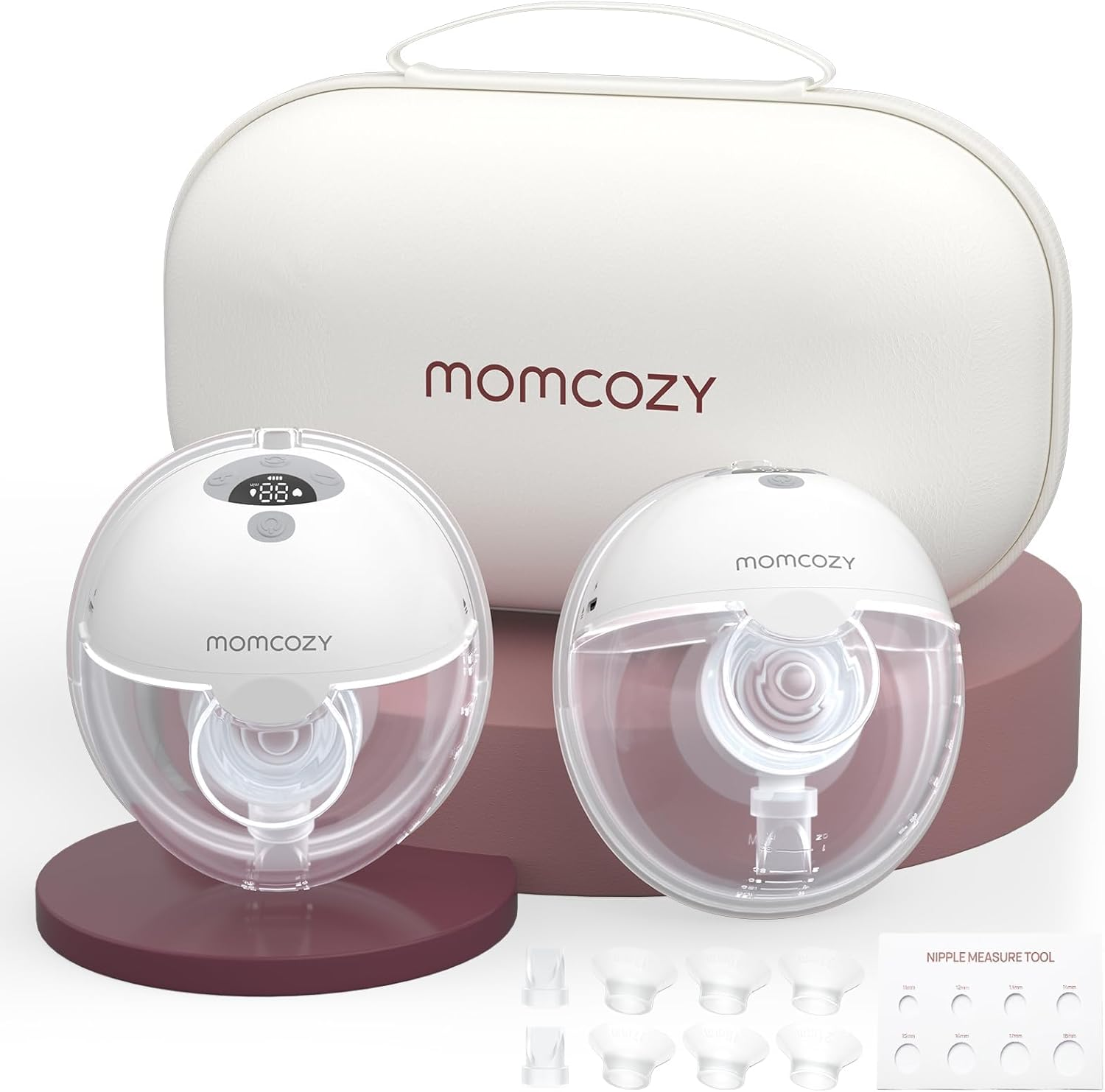 Momcozy M5 Hands Free Breast Pump, Portable Electric Pump of Baby Mouth Double-Sealed Flange with 3 Modes & 9 Levels (Gray, 2 Count) image number 3
