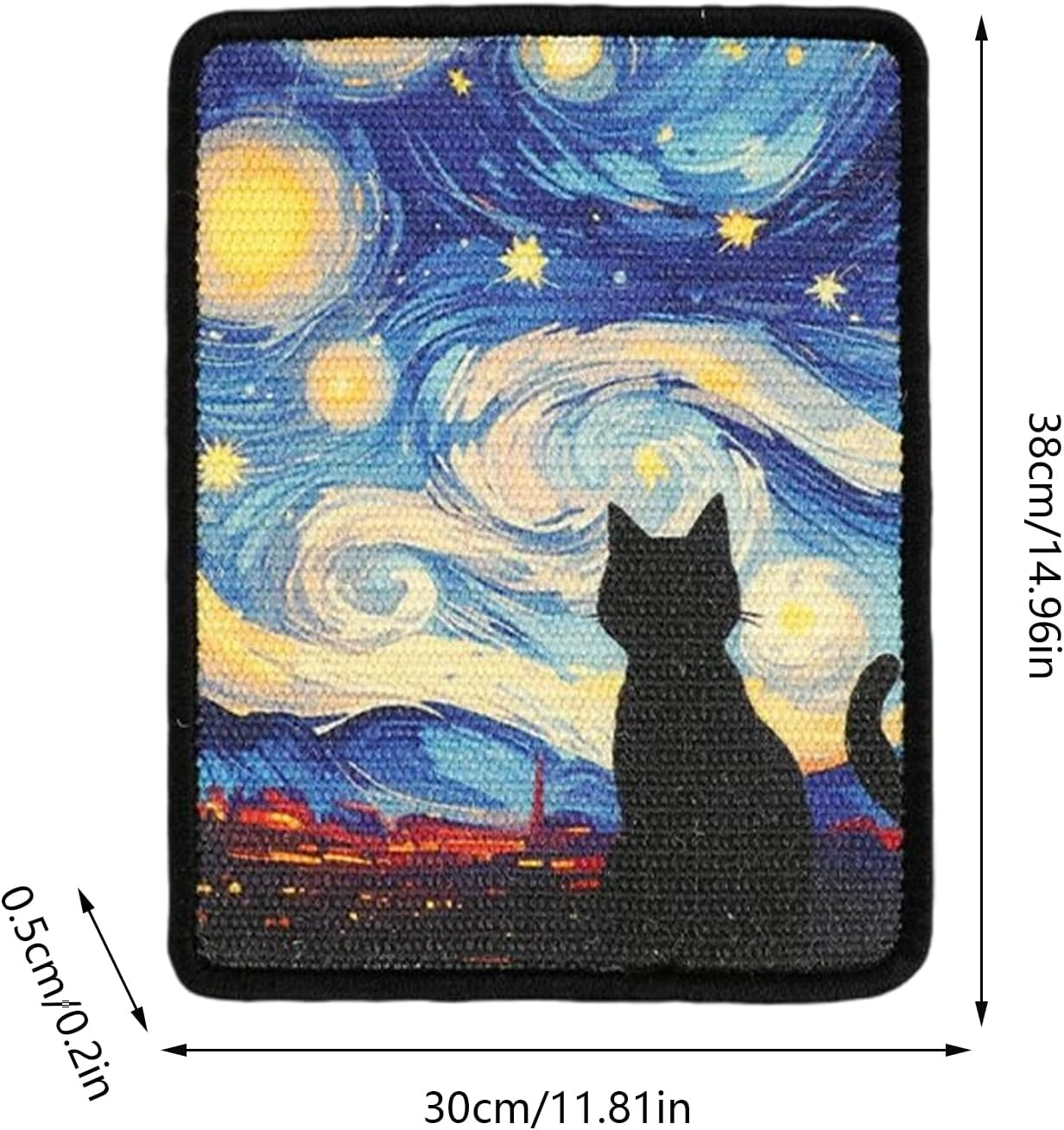 Wall Cat Scratcher | Art Print Sisal Cardboard Scratcher Furniture | Furniture Protector Scratching Board for Pet Kitten Training Enrichment Playing Bedroom Apartment