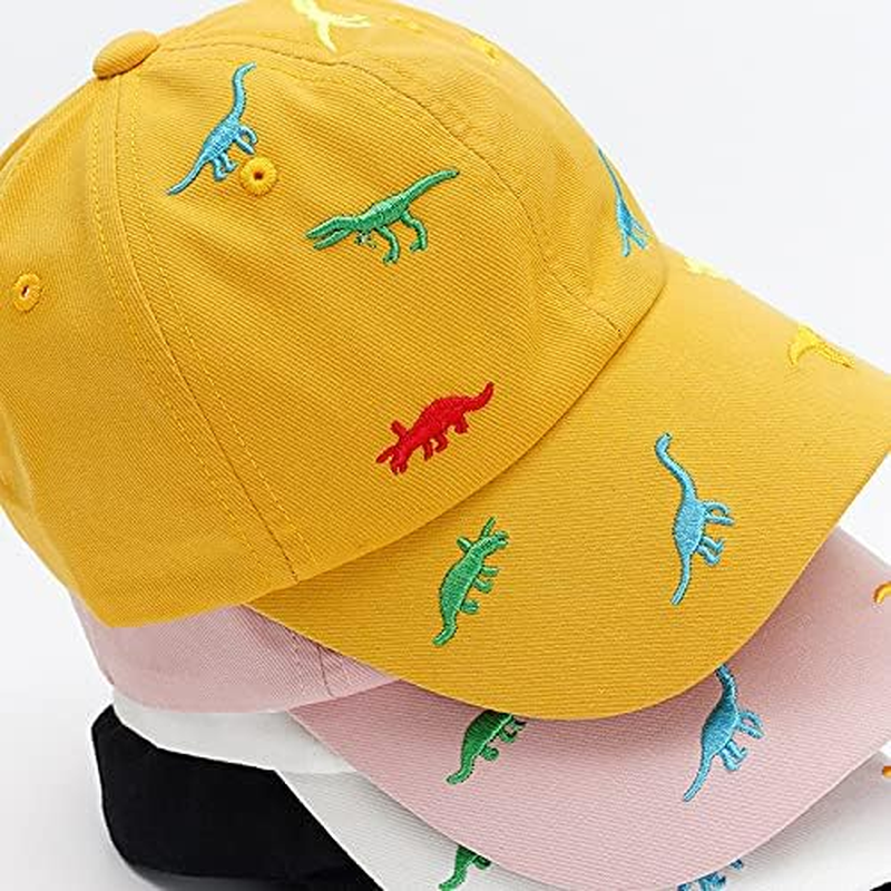 2-6 Years Children'S Dinosaur Baseball Cap Summer Sun Hat for Kids, Unisex Cotton Embroidered UV Protection Hat Golf Baseball Sports Cap Beanie Hat for Boy Girl Baby Infant Toddler - Black image number 4