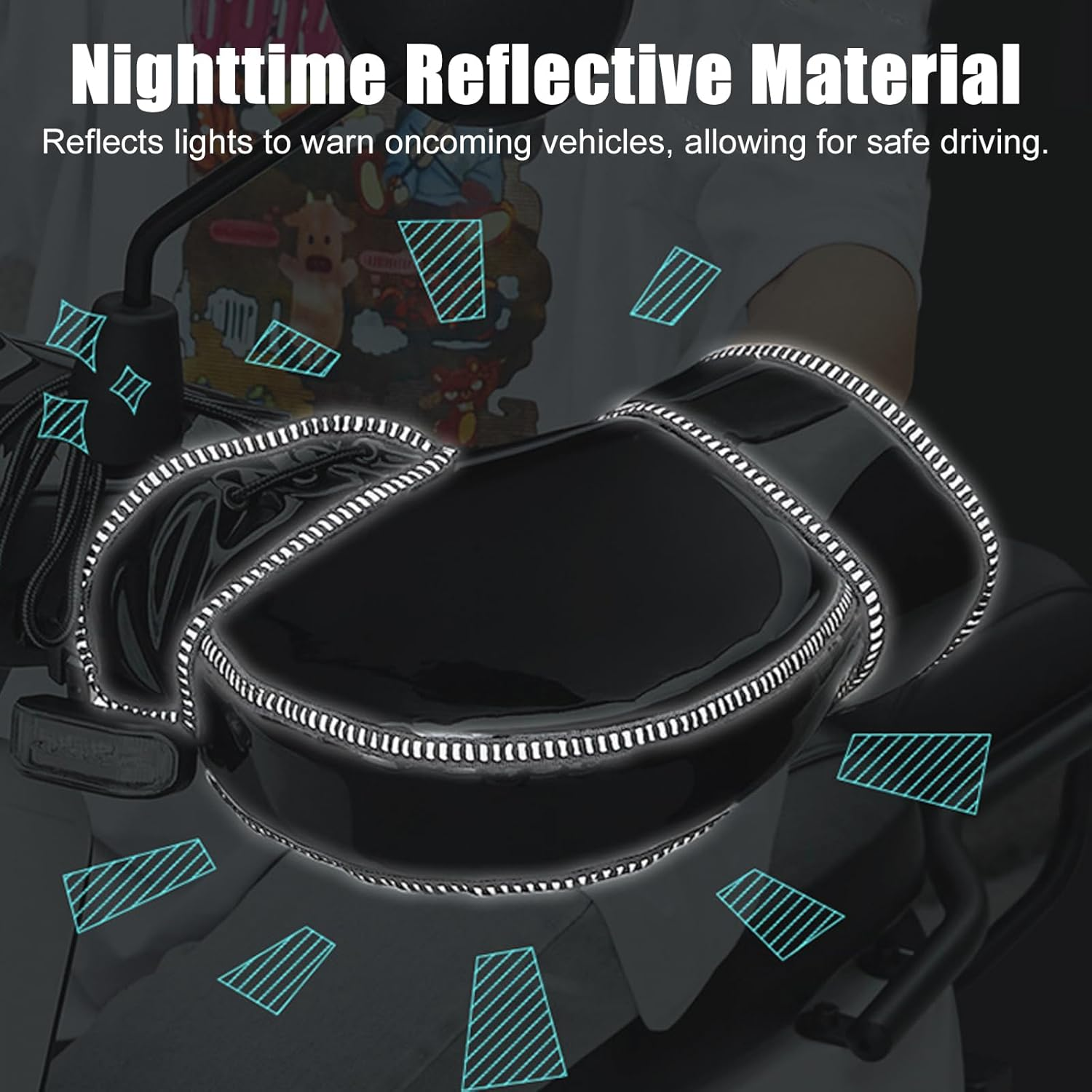 B-Qtech Handlebar Muffs Gloves, Motorbike Grip Handlebar Gloves Windproof Waterproof Outdoor,Atv Handlebar Covers for Motorcycles, Snowmobiles, Scooters, Mountain Bikes, for Men and Women image number 1