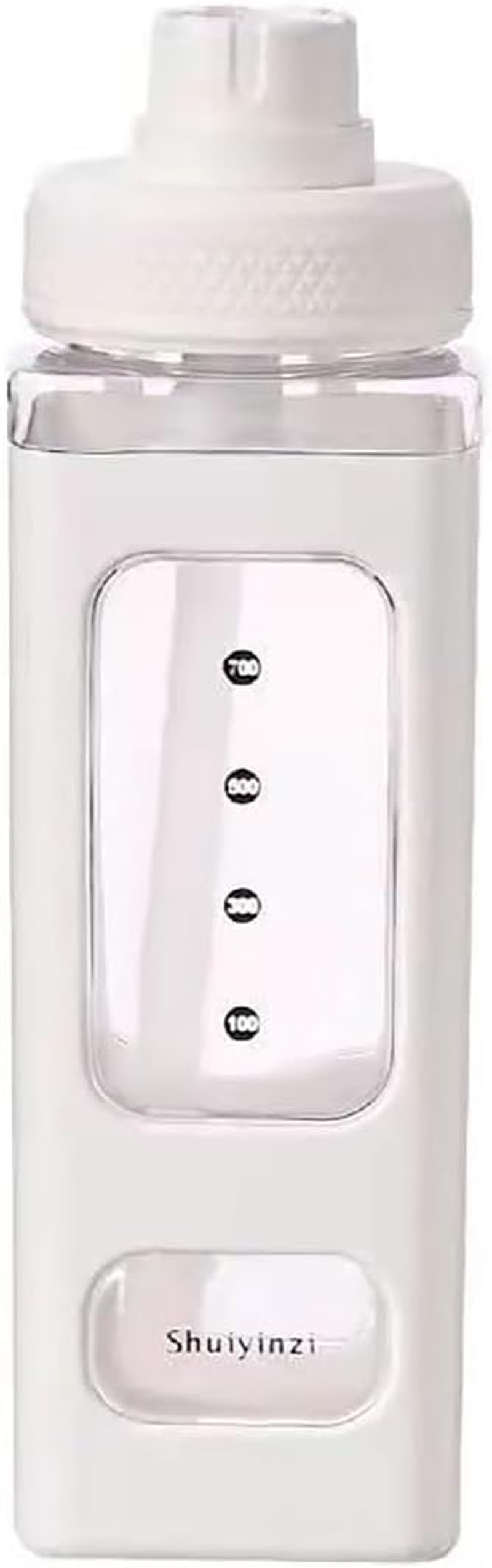 AIMALL Adjustable Kids Water Bottle with Straw, 700Ml/24Oz Leak-Proof Large Capacity Square Plastic Water Cup, Durable Anti-Drop High-Temperature Resistant, Includes Fun Stickers for Customization