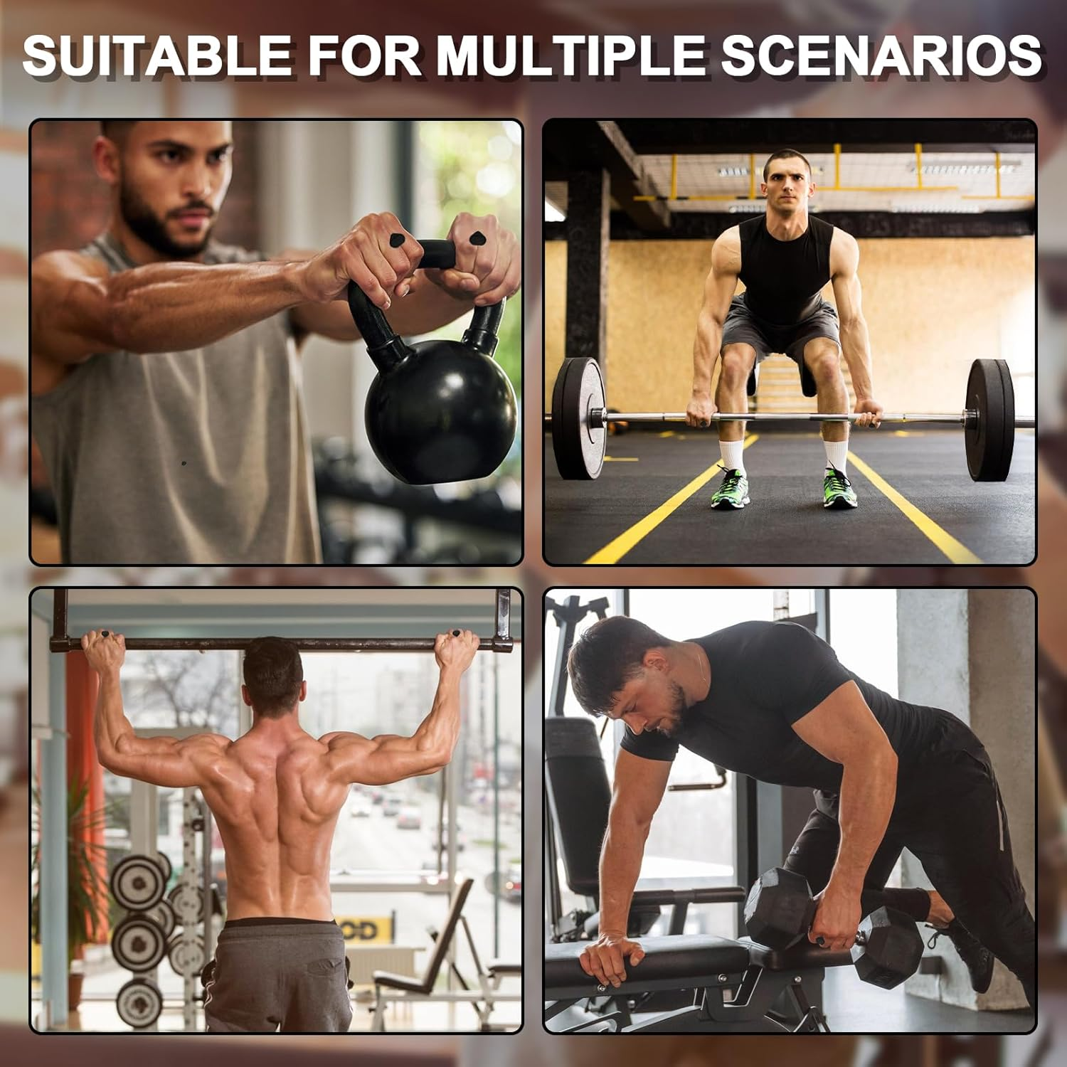 Decrplus Rypt Grip for Weight Lifting Deadlift Rows-Rubber Anti-Slip Ergonomic Lifting Gloves for Men and Women Training Palm Protectors for Gym Intensive Training and Exercise ﻿ image number 2