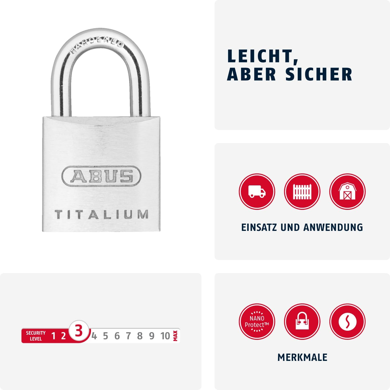 64Ti/20 20Mm Carded Titalium Padlock (Pack of 2) image number 4