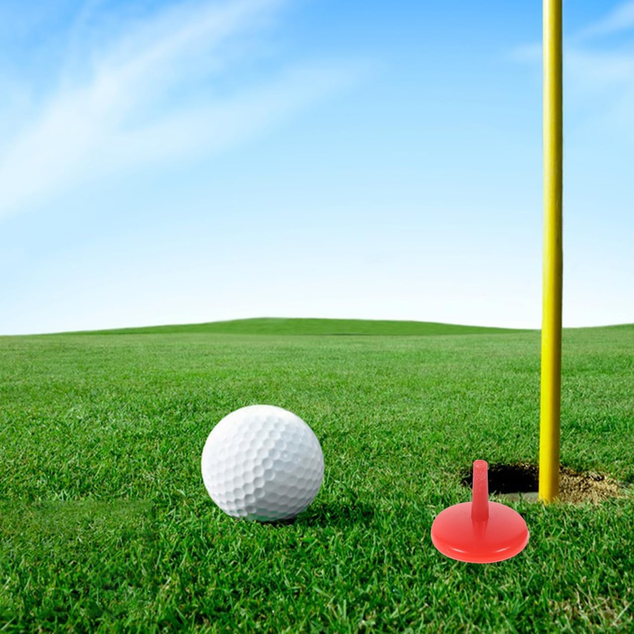 Kisangel Golf Ball Markers, 50Pcs Plastic Position Ball Marker for Putting Green Accurate Positioning image number 5