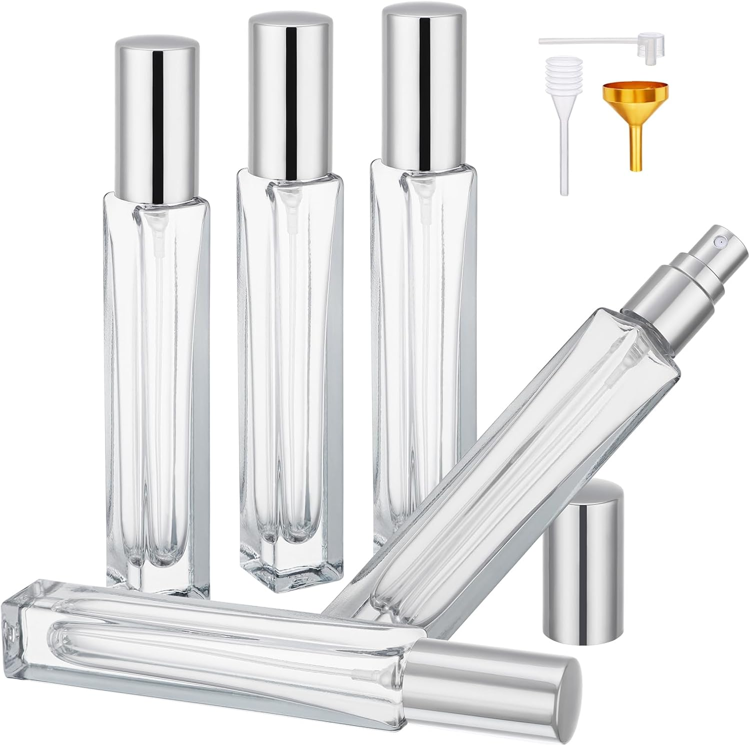 Segbeauty Perfume Travel Bottle Refillable, 5 Pcs Perfume Atomiser 10Ml Glass, Portable Travel Atomiser, Fine Mist Spray Bottle for Cologne, Toner