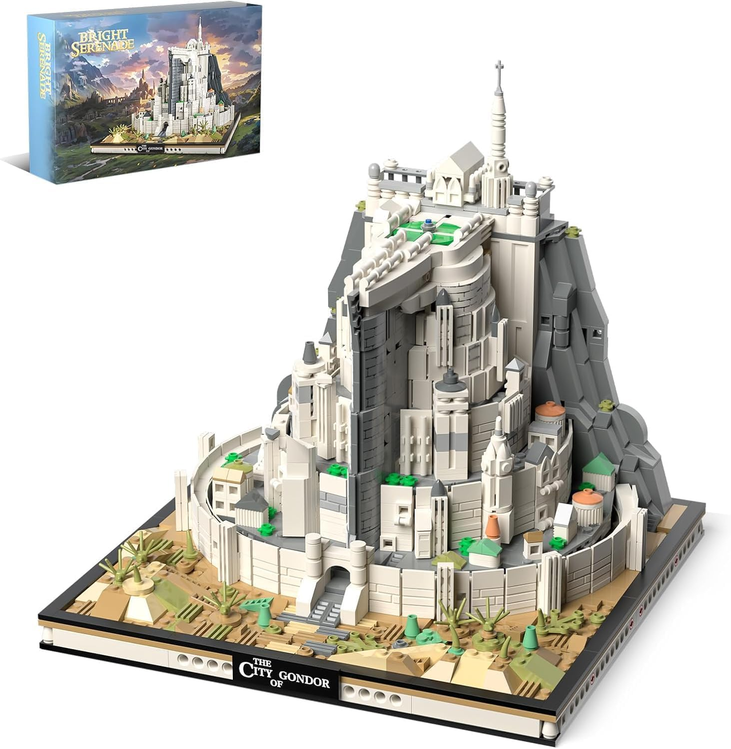 Ideas Castle Architecture Mini Building Block Set with Light, MOC STEM Building the City Lord Set for Adult Film Fans,Stem Christmas Birthday Gift Toy for Boy and Girl Kids 8-14 1680PCS image number 3