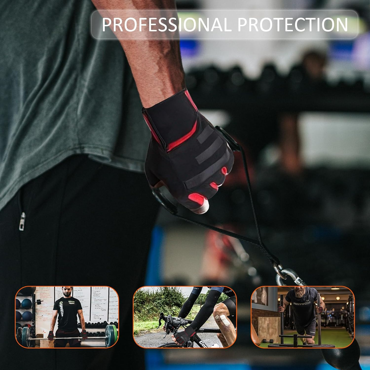 LEFAFA Workout Gloves for Men and Women, Weight Lifting Gloves with Excellent Grip, Lightweight Gym Gloves for Weightlifting, Cycling, Exercise, Training, Pull Ups, Fitness, Climbing image number 1