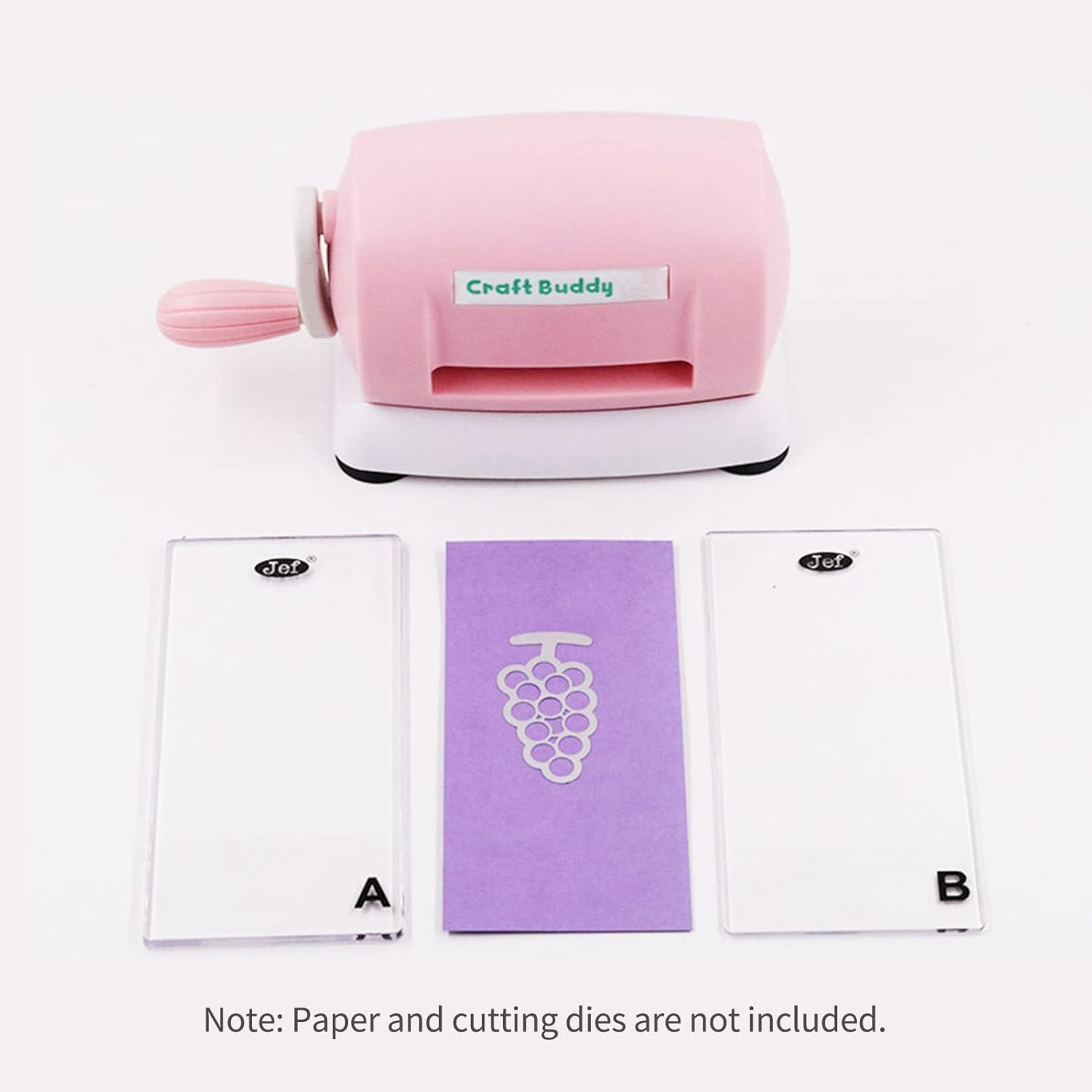Portable Manual Die Cutting & Embossing Machine DIY Scrapbooking Die-Cut Machine with Cutting Pads for Paper Card Making Decoration Arts & Crafts Handmake Projects Tools - Purple image number 6